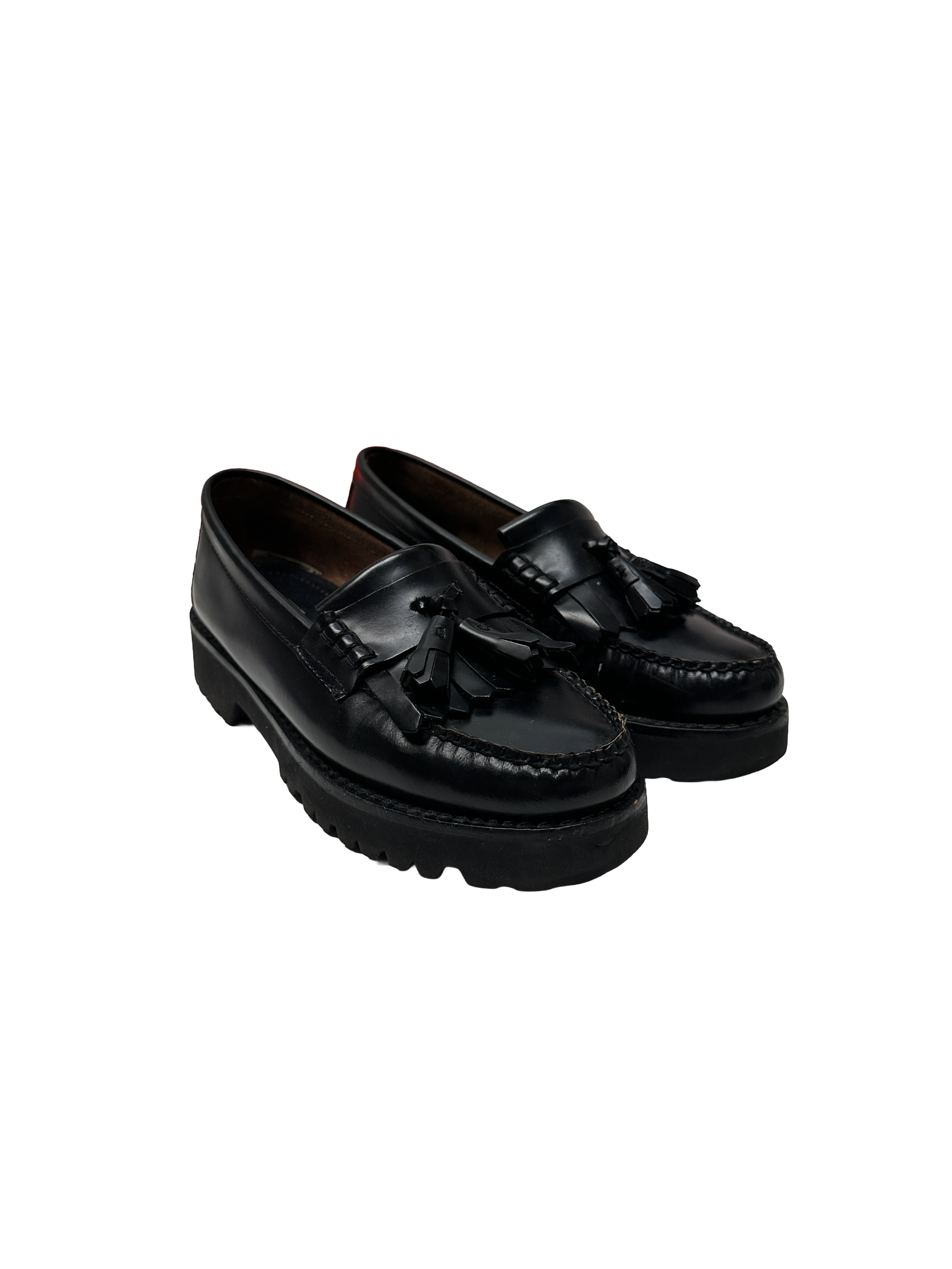 G.H Bass Weejuns black chunky tassel loafers - size 37