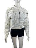 Louis Vuitton white bomber with silver zipper - size 36