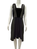 SportMax grey dress with leather details - size 40