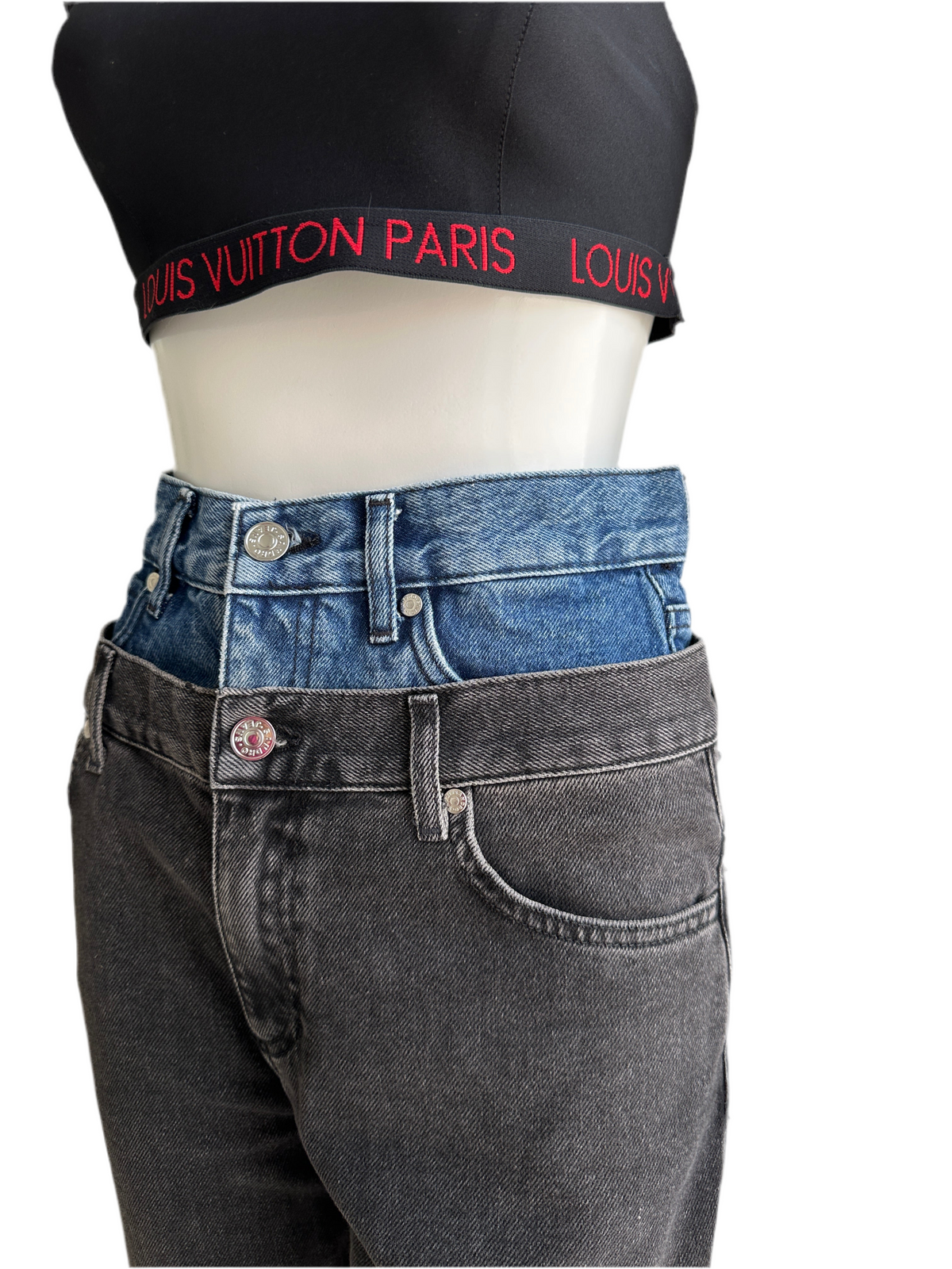 Sandro Black and Blue jean	- size 34