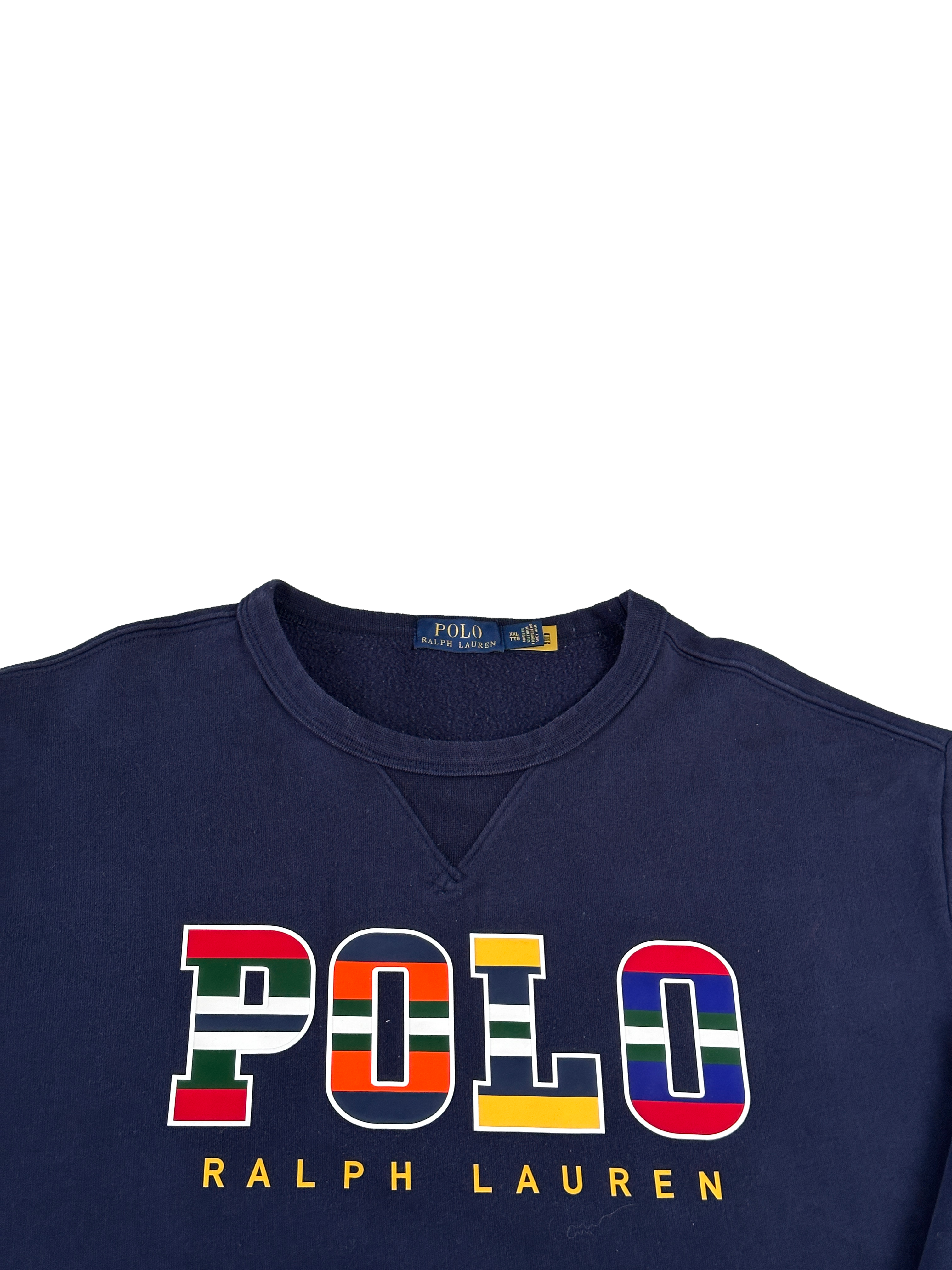 Polo Ralph Lauren sweater with stripes letter - size XXL