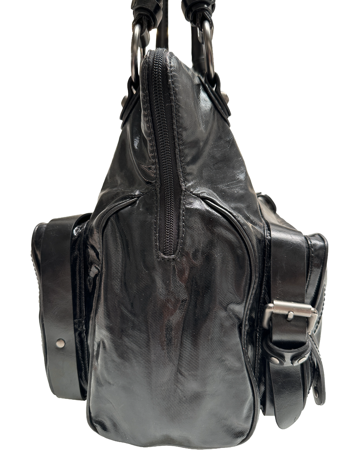 Francesco Biasia multi-pocket black bag