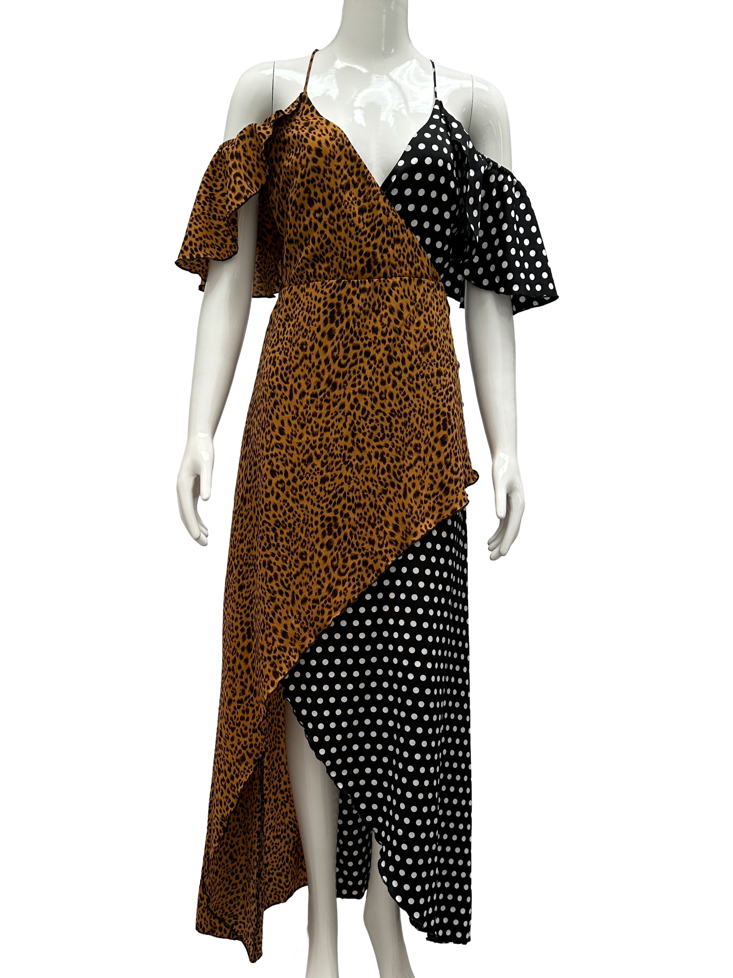 U leopard and polka-dot dress - size 36