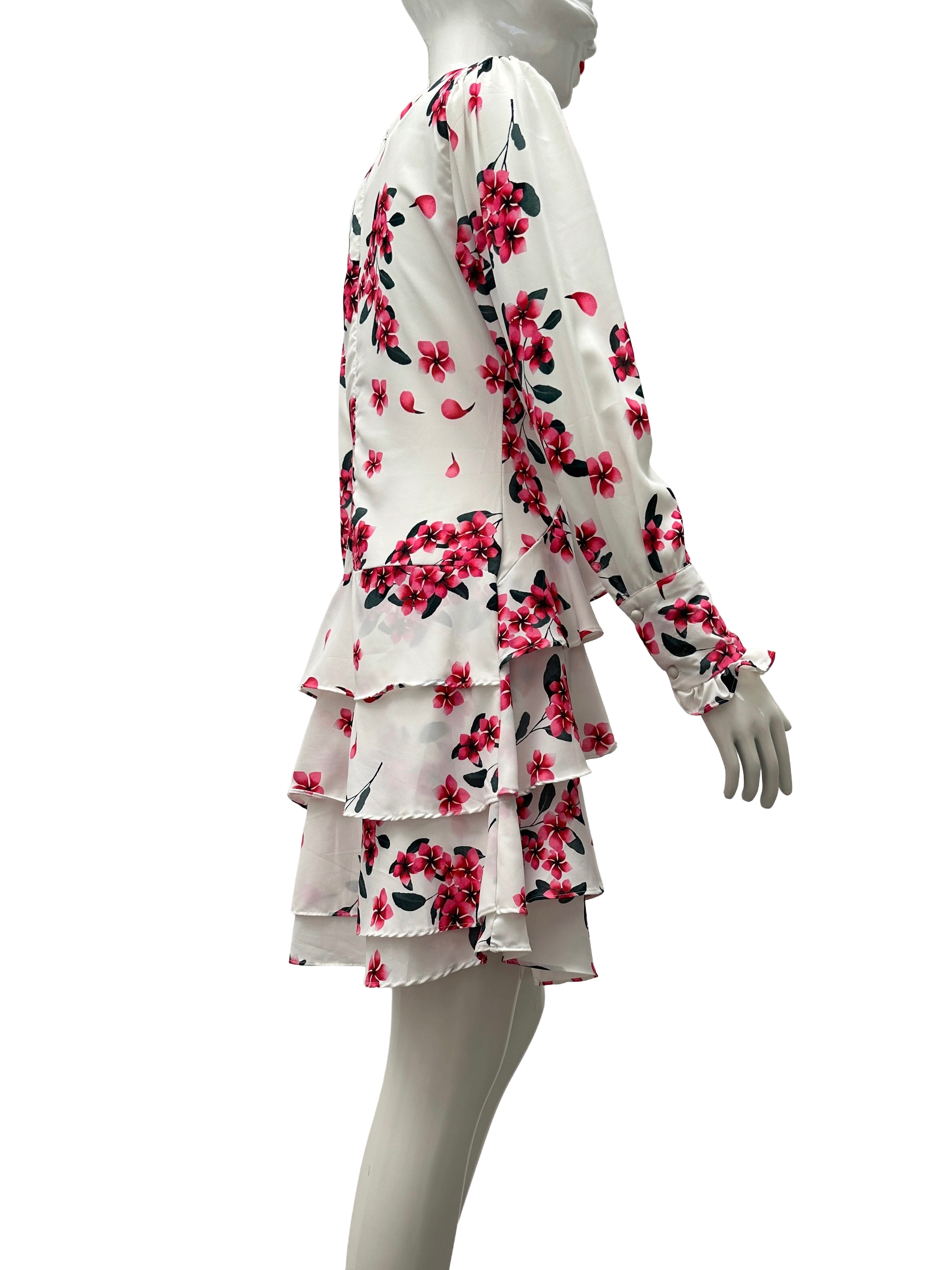 Ricci white dress floral pattern - size 38