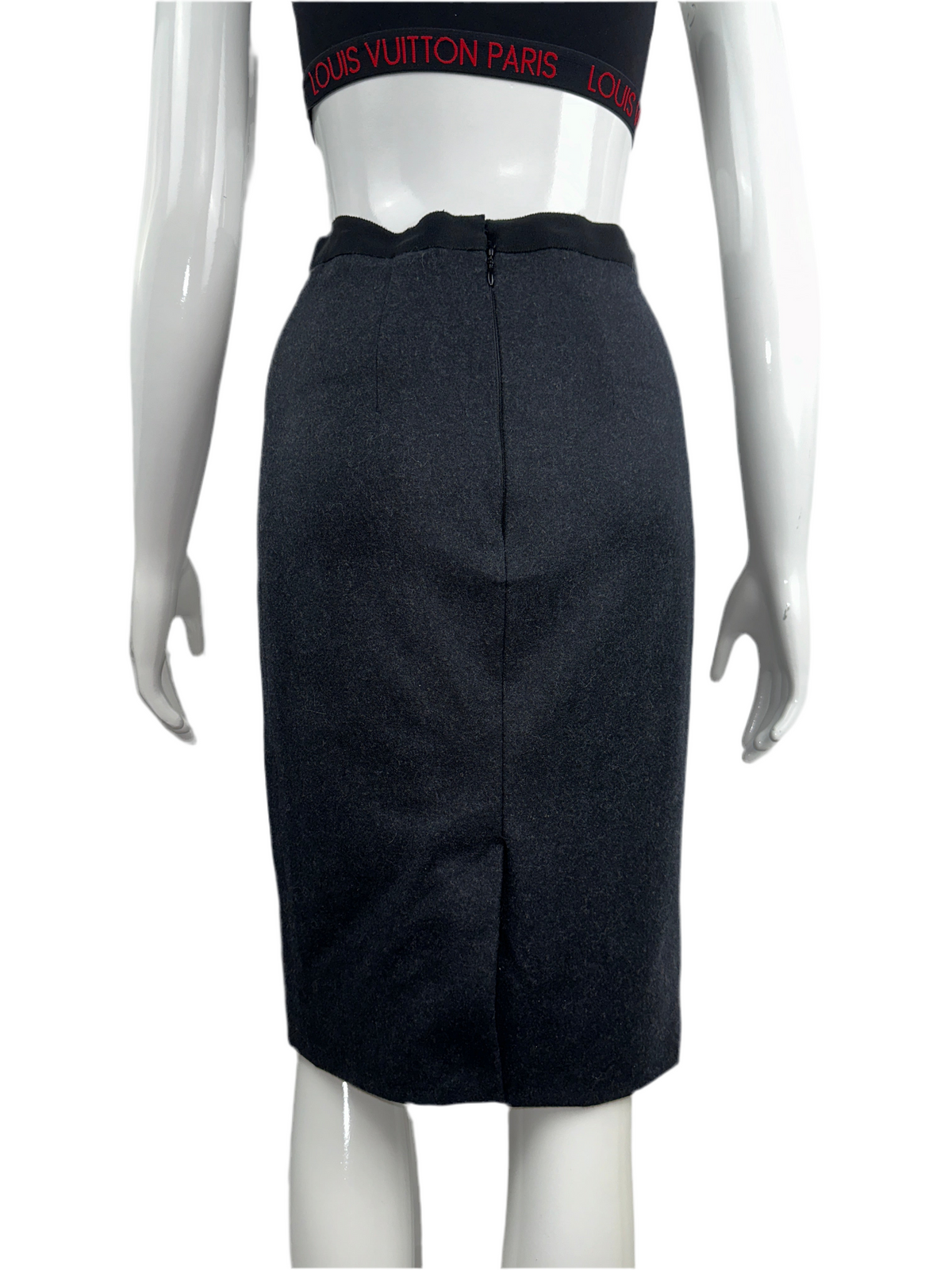 Oscar de la Renta antracite pencil skirt - size 36