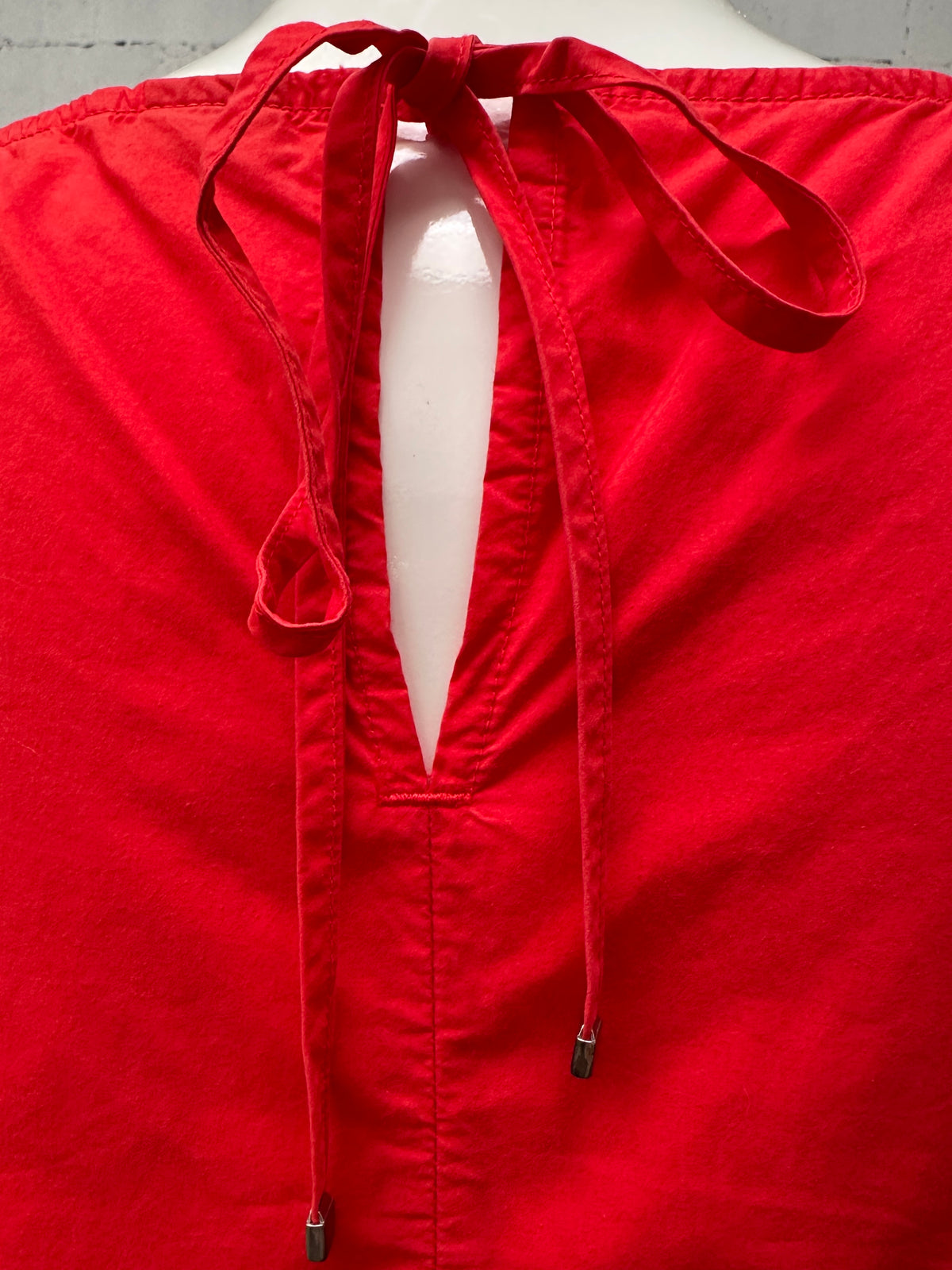 Boss long red v-neck dress - size 38