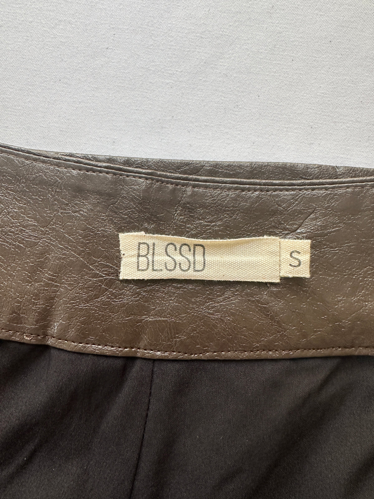 BLSSD brown leather shorts - size 36