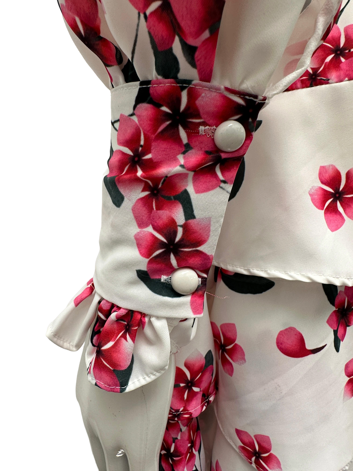 Ricci white dress floral pattern - size 38