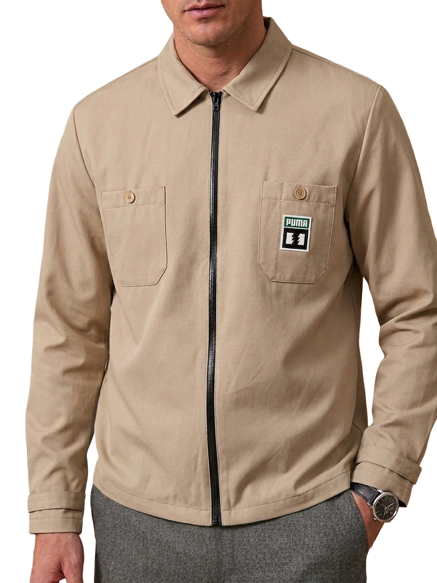 Puma x the hundreds beige workwear jacket - size L