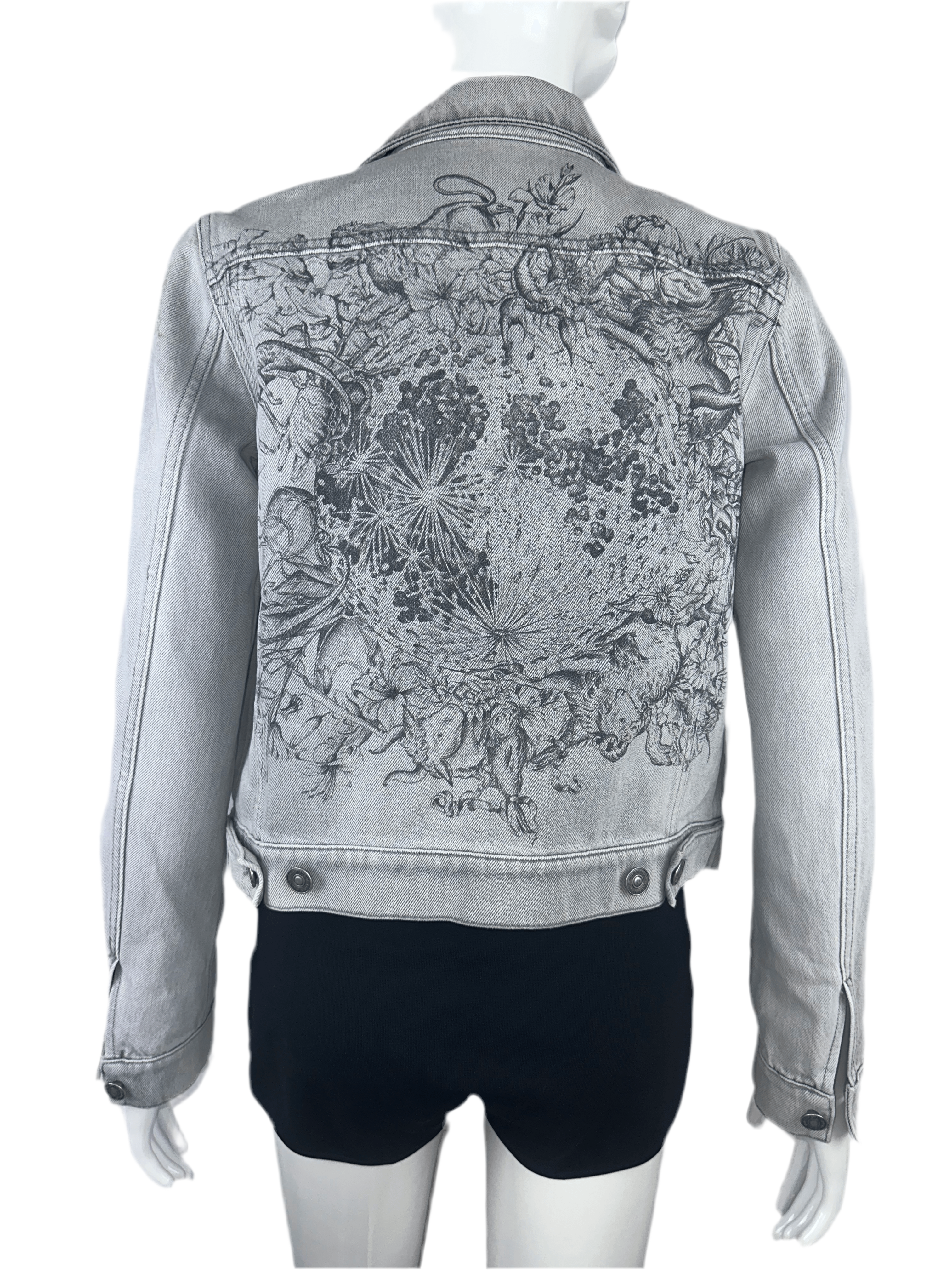 Dior denim grey jacket with zodiac signs in the back - size 34