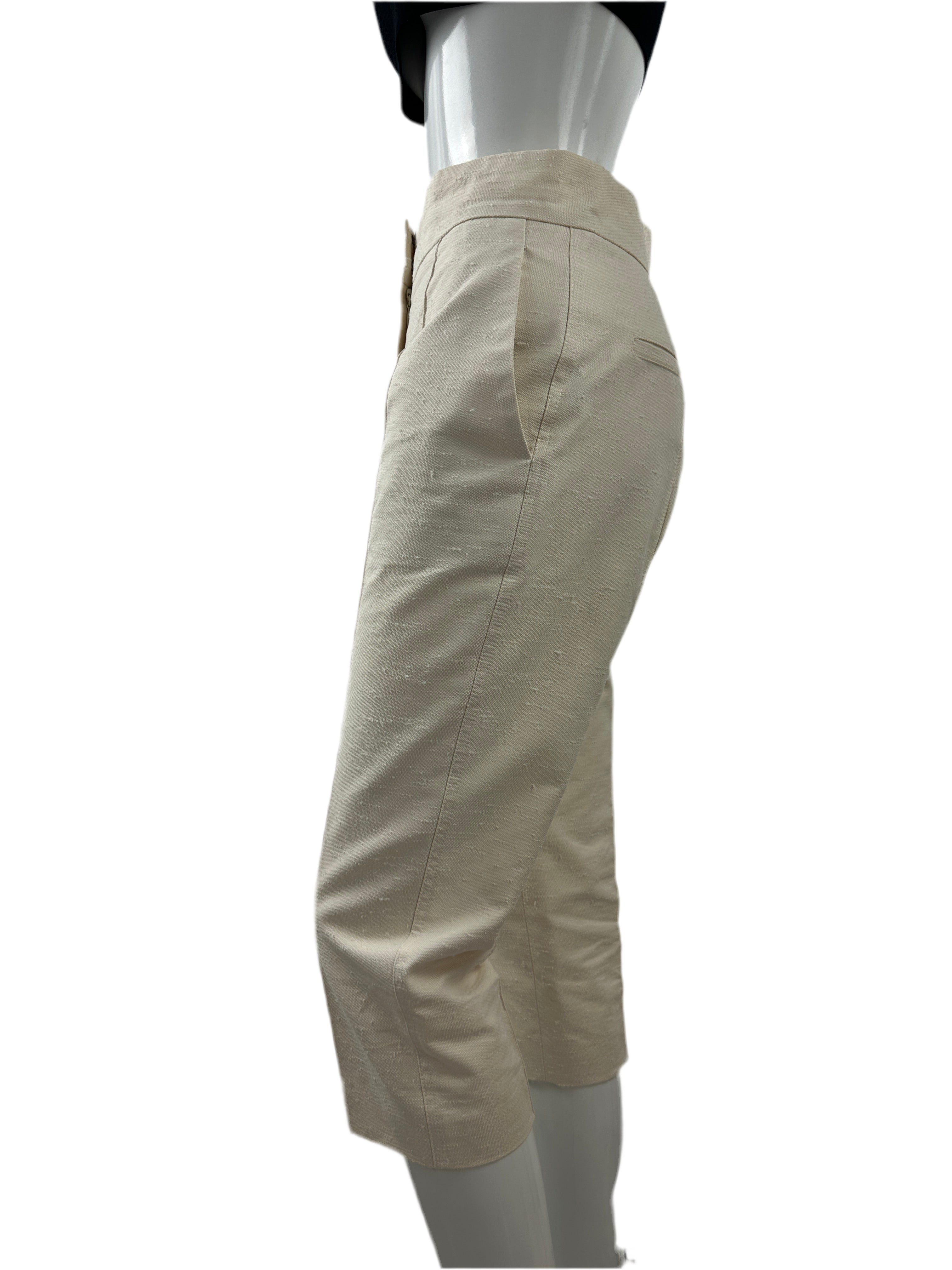 Dior short white pants with embossed lines - size 34