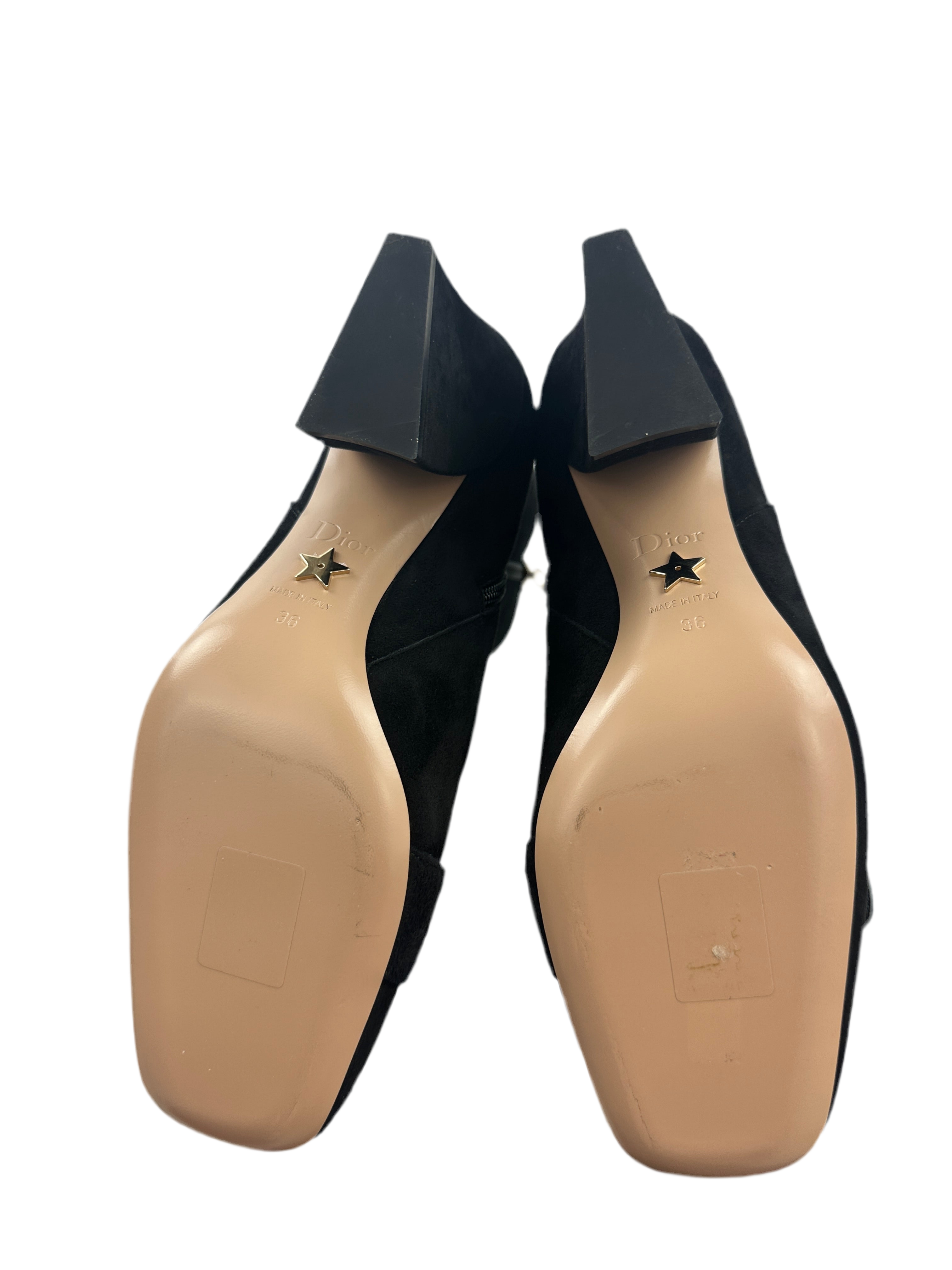 C Dior Black suede boots - size 36