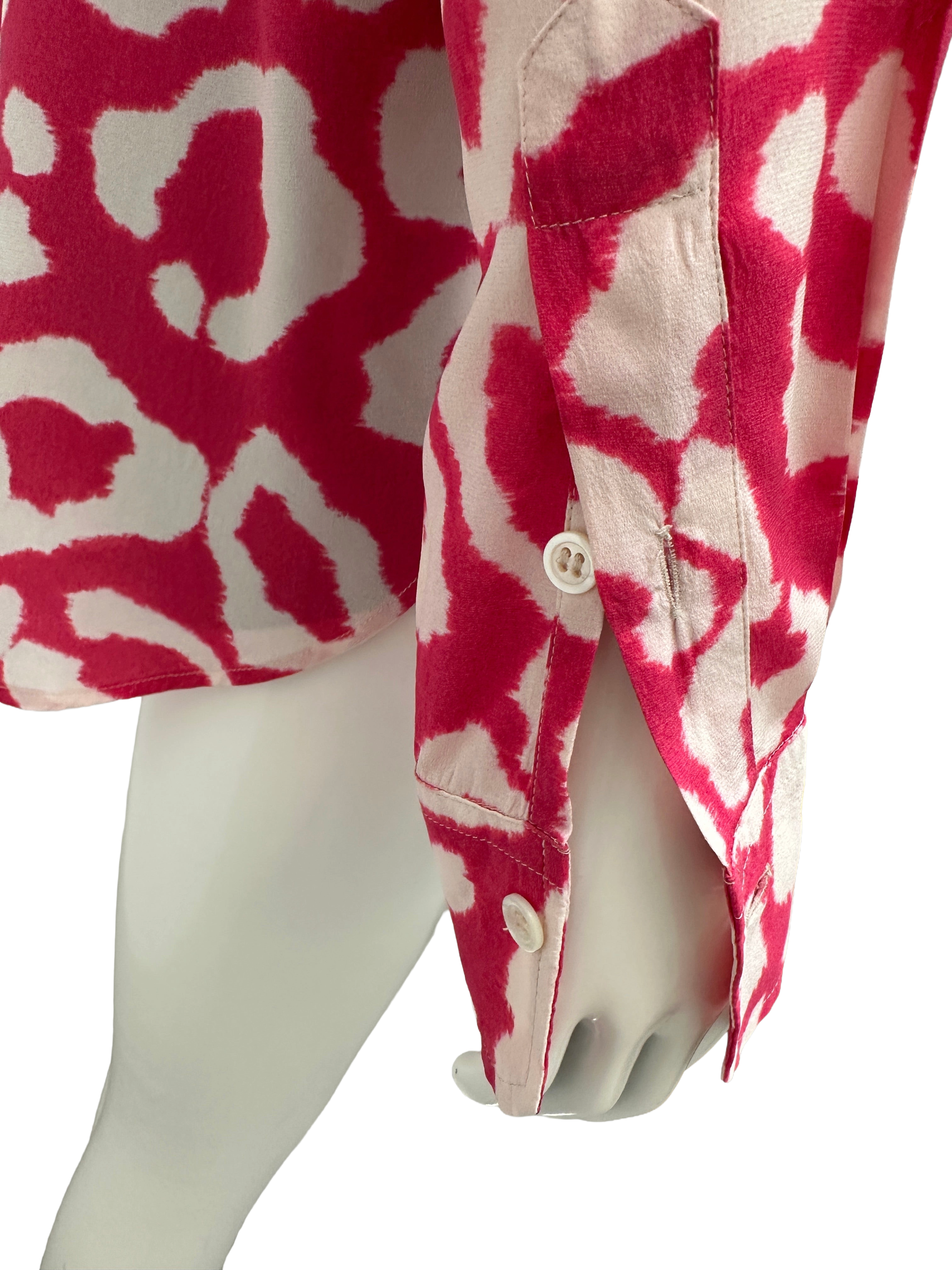 Isabel Marant pink and white leopard print blouse - size 36