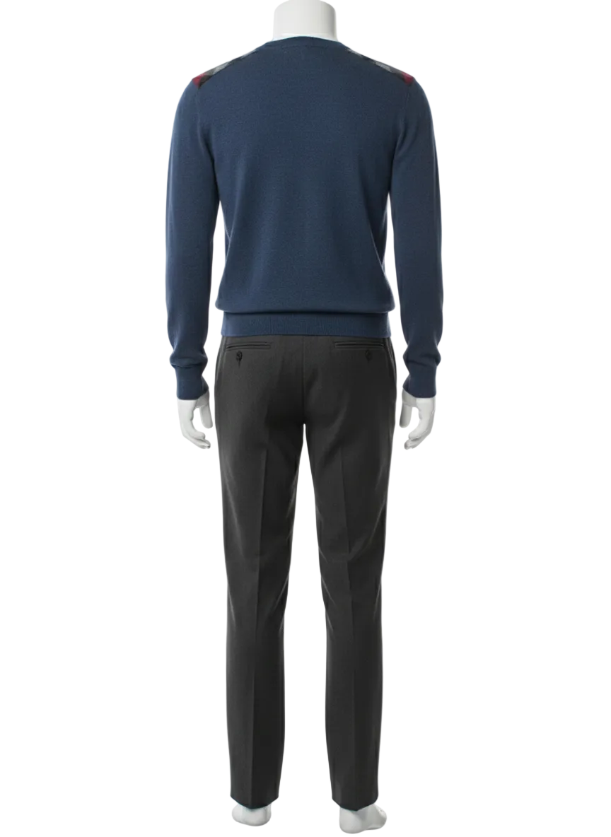 Burberry navy blue cashmere blend sweater - size XL