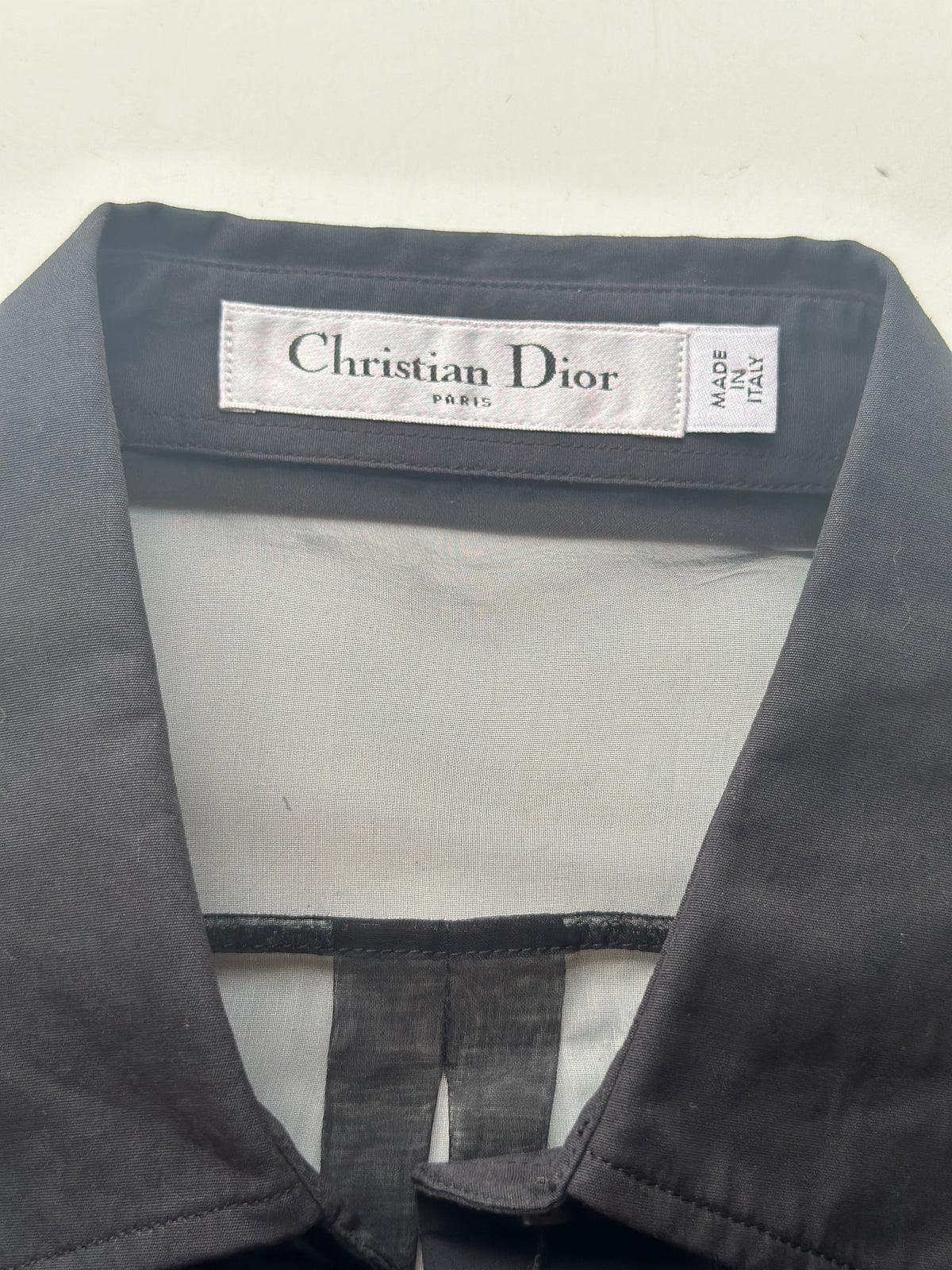 Dior transparent blouse with black bib - size 34