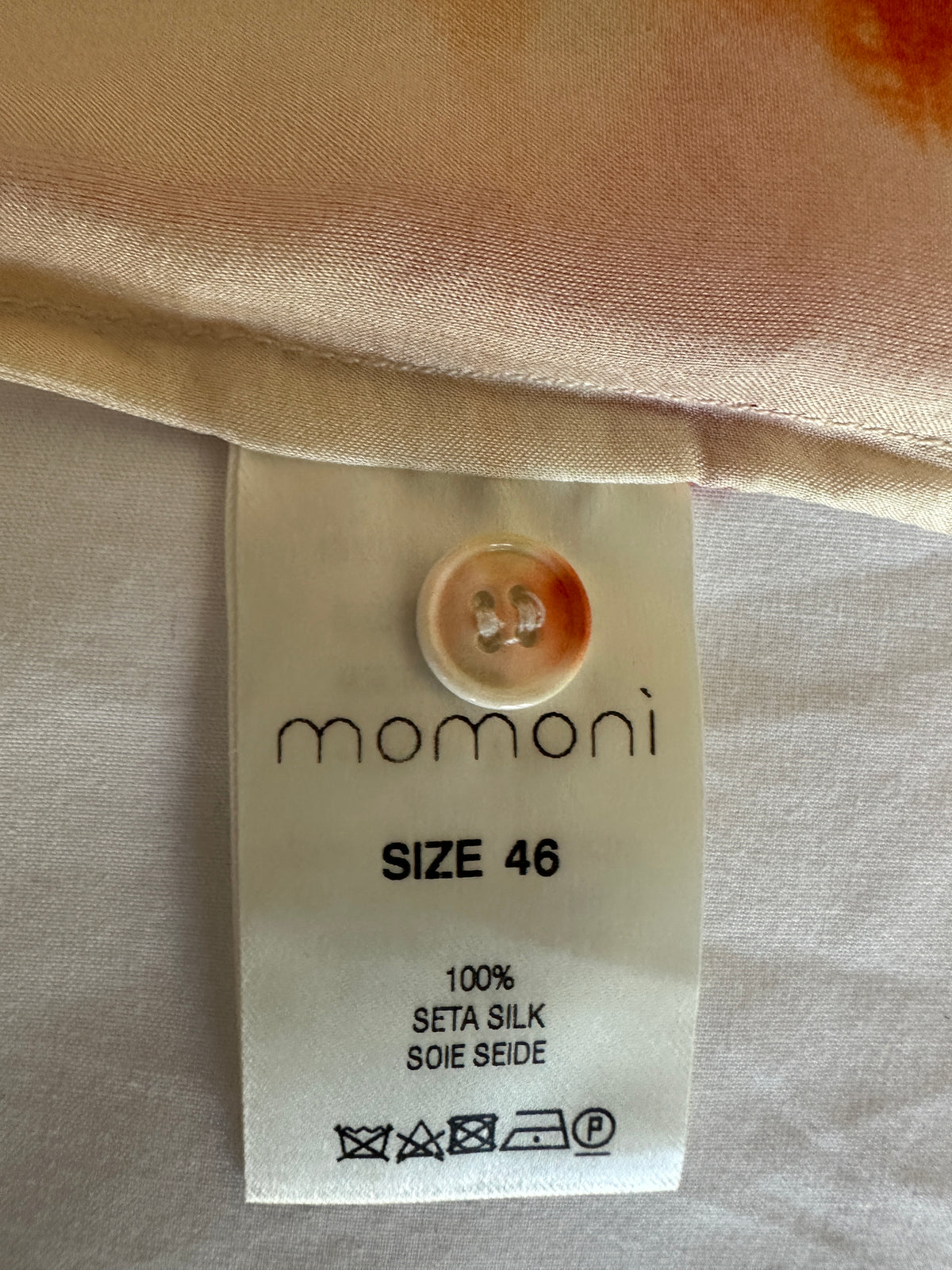 Momoni cream blouse with orange lines - size 42