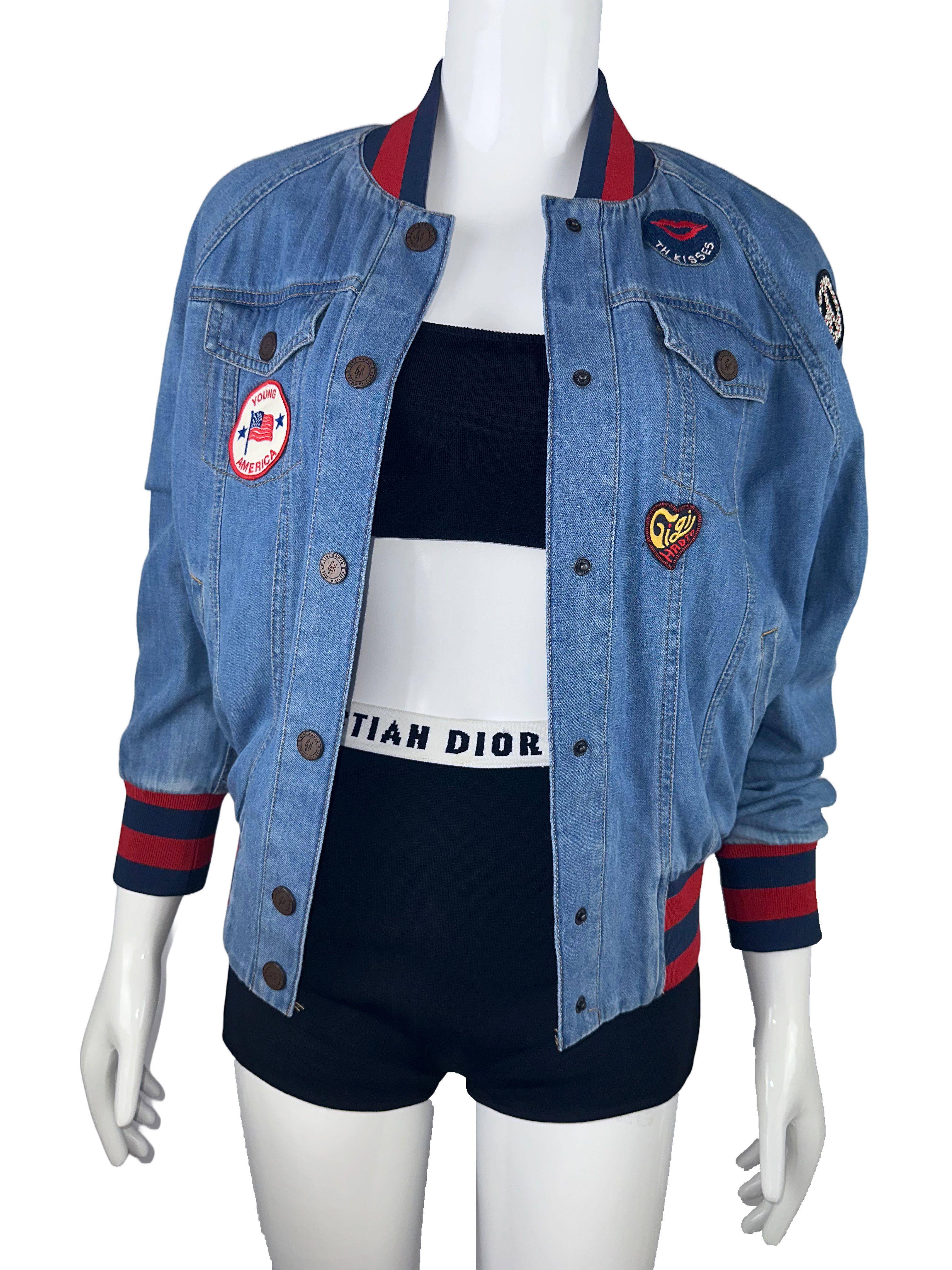 Tommy Hilfiger Gigi Hadid denim bomber - size 34