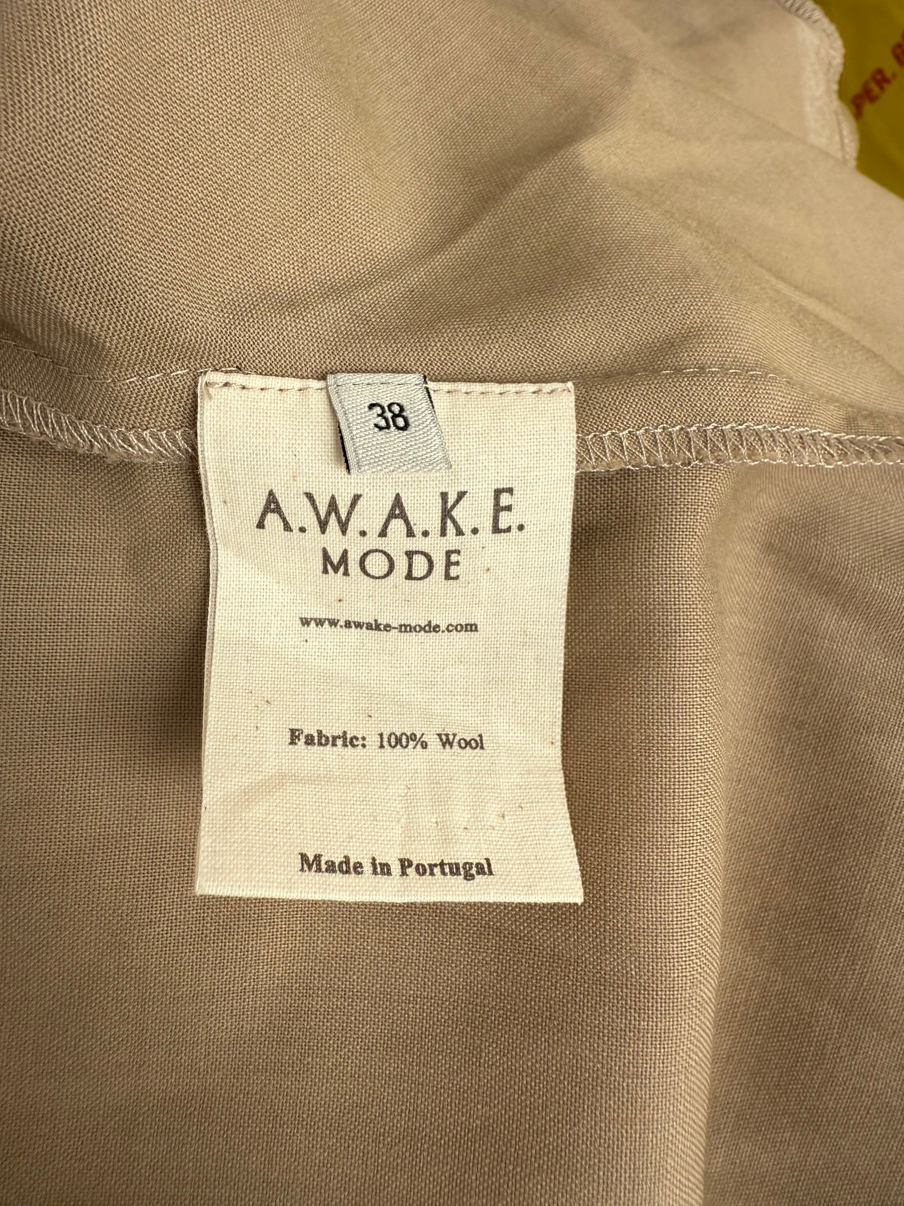 AWAKE Mode draped wool sculptural top - size 38