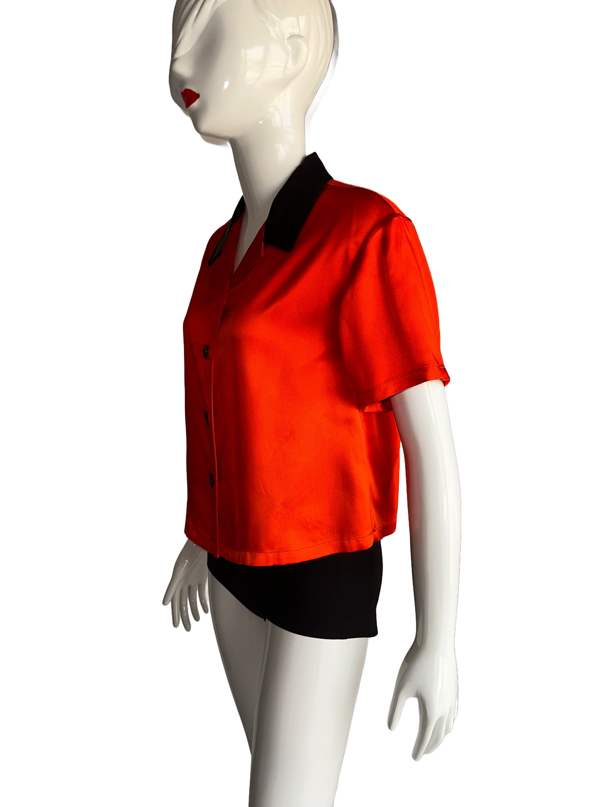 Dior orange shirt with black details - size 34