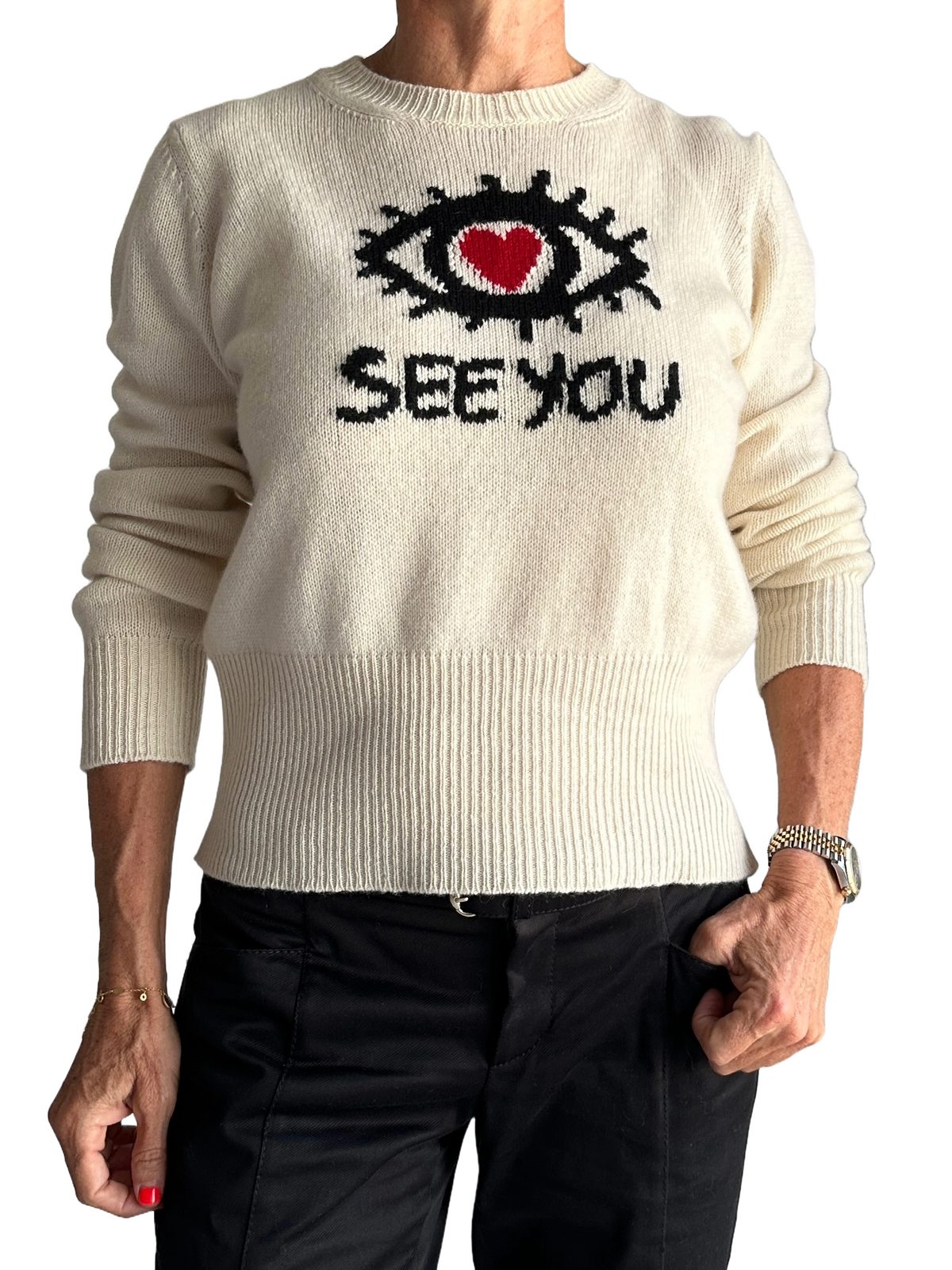 Dior “see you” cream sweater - size 40