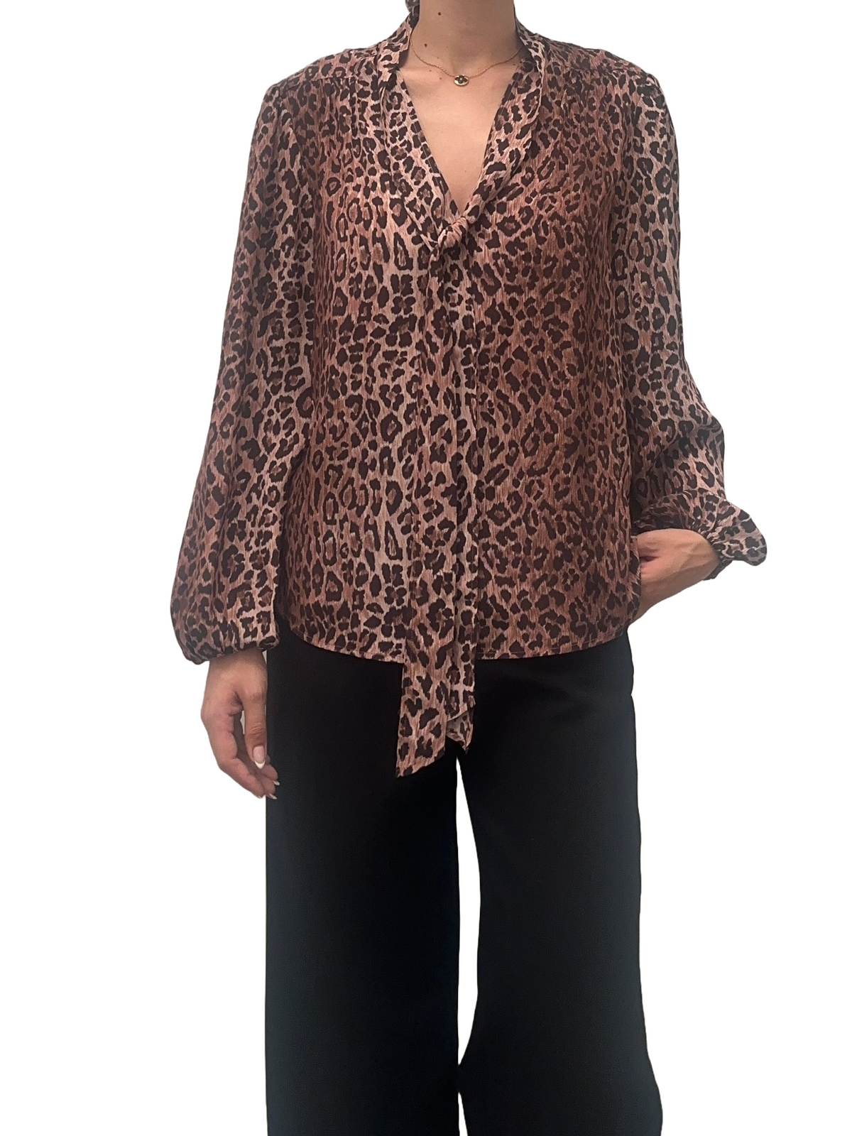 Rixo leopard print blouse - size 40