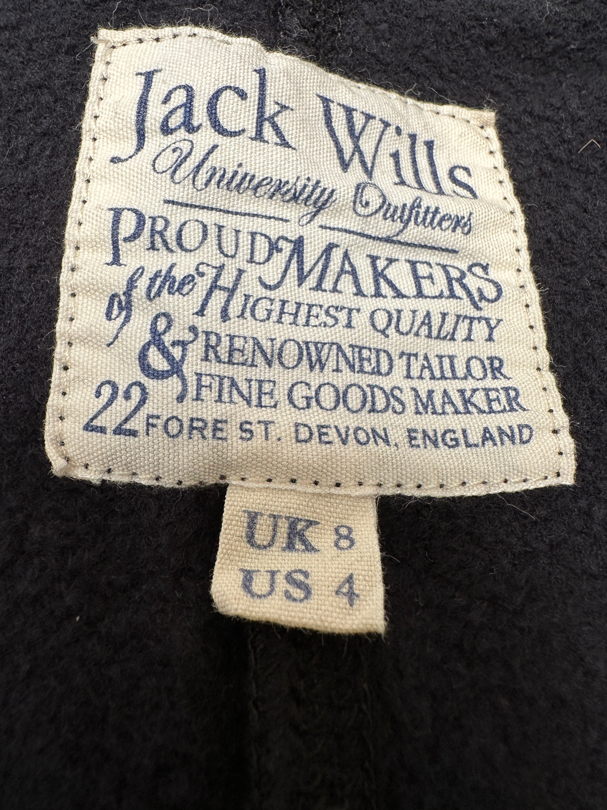 Jack Wills black jogging with white details - size 36
