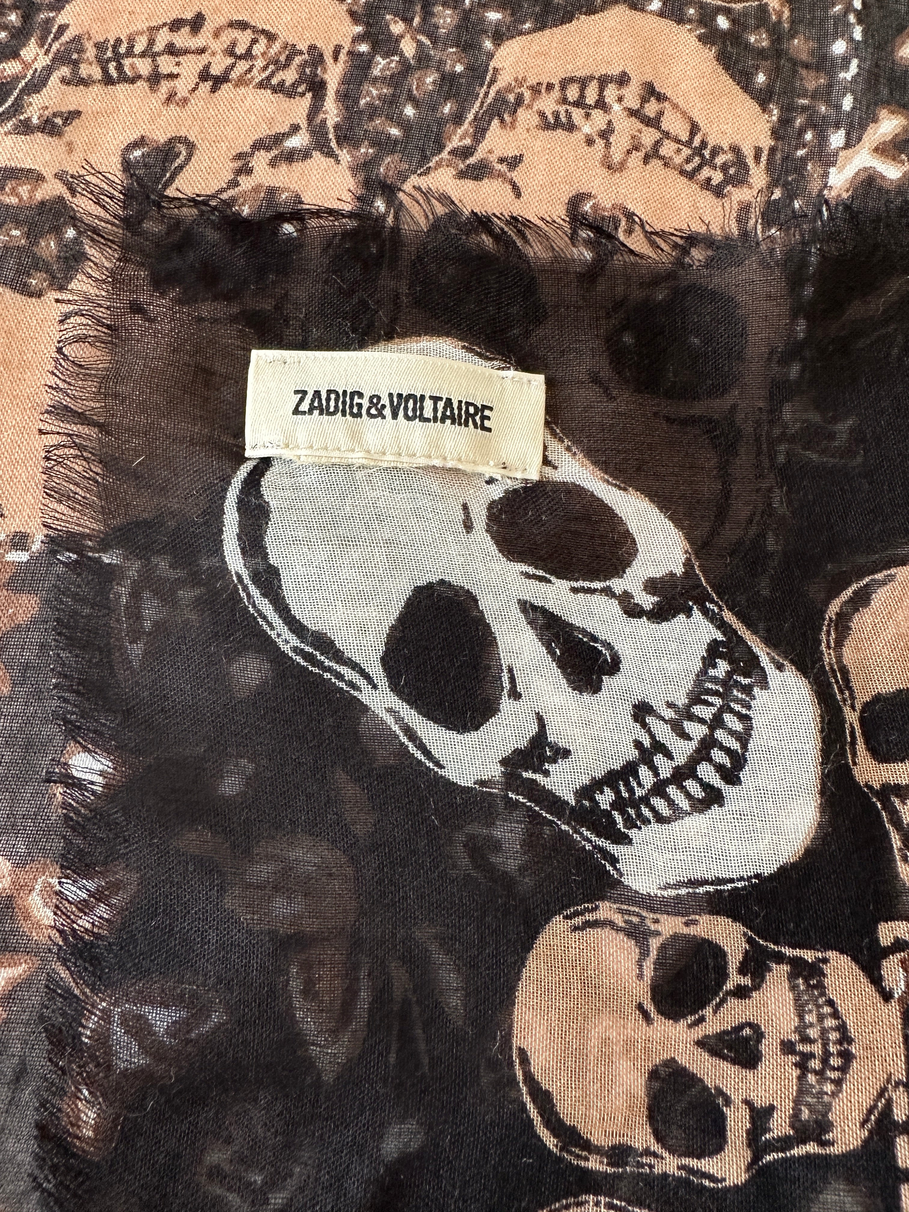 Zadig & Voltaire kerry garden scarf black