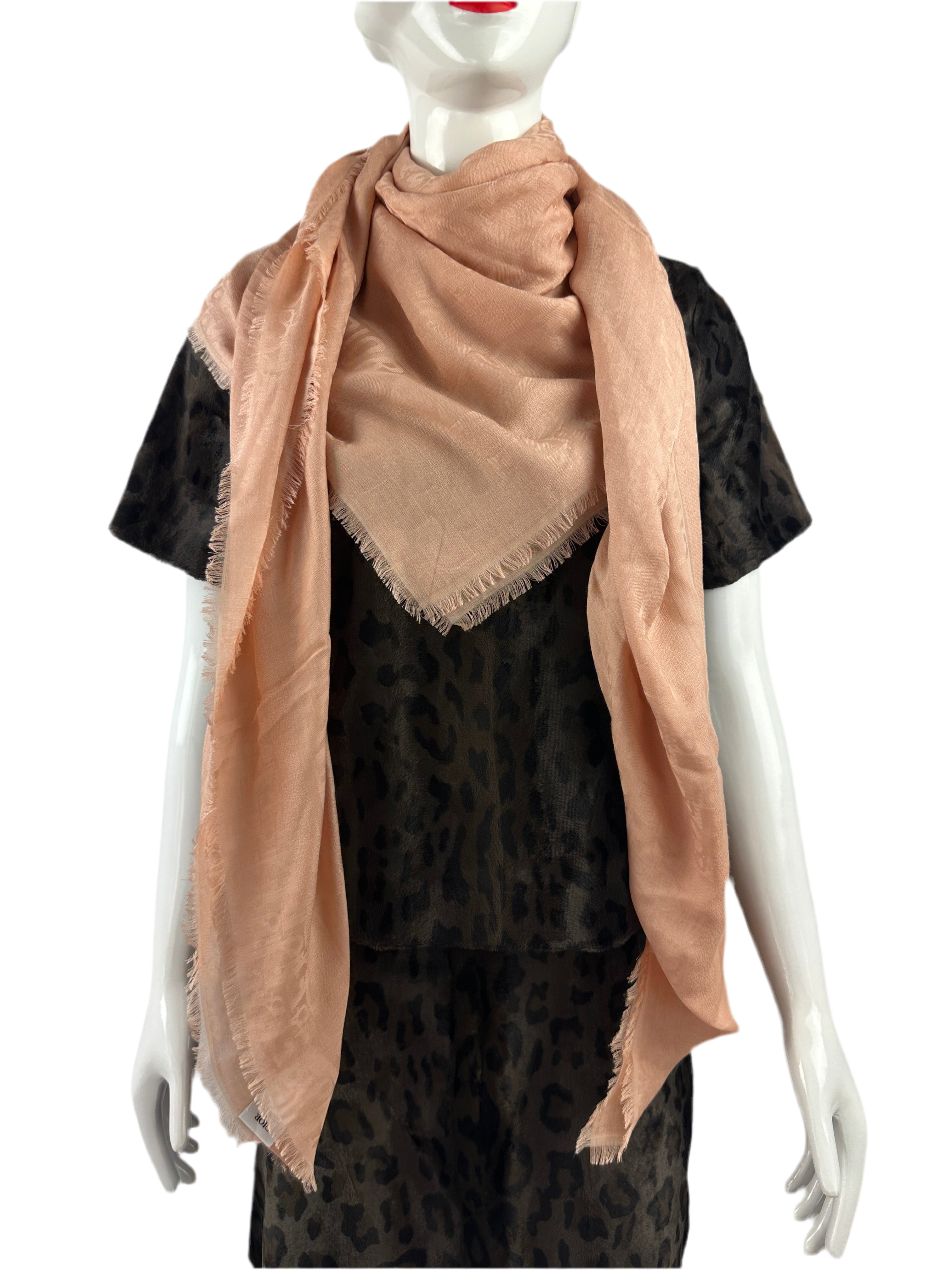 Dior pink oblique shawl