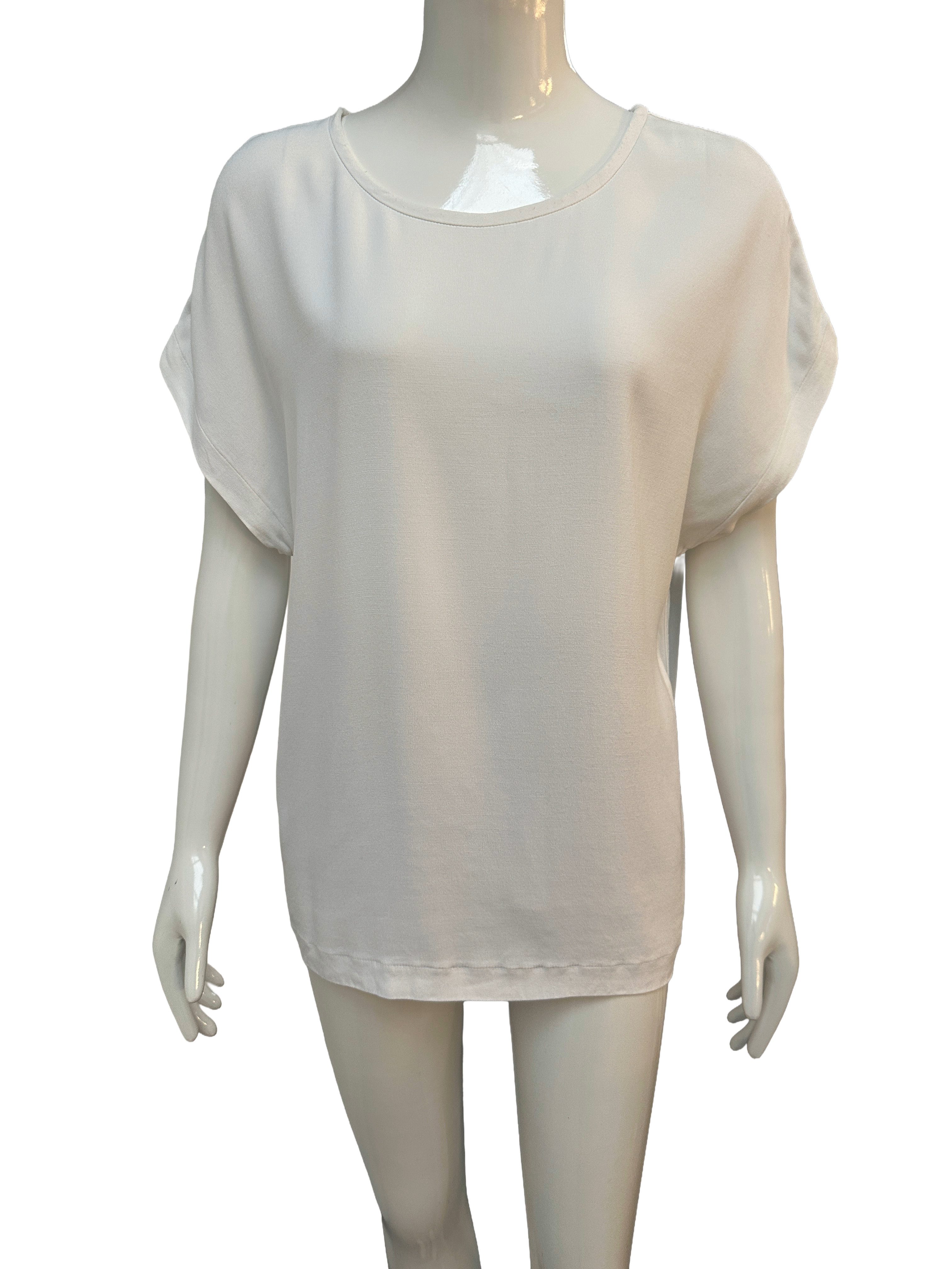 Vince white minimal short sleeve top - size M