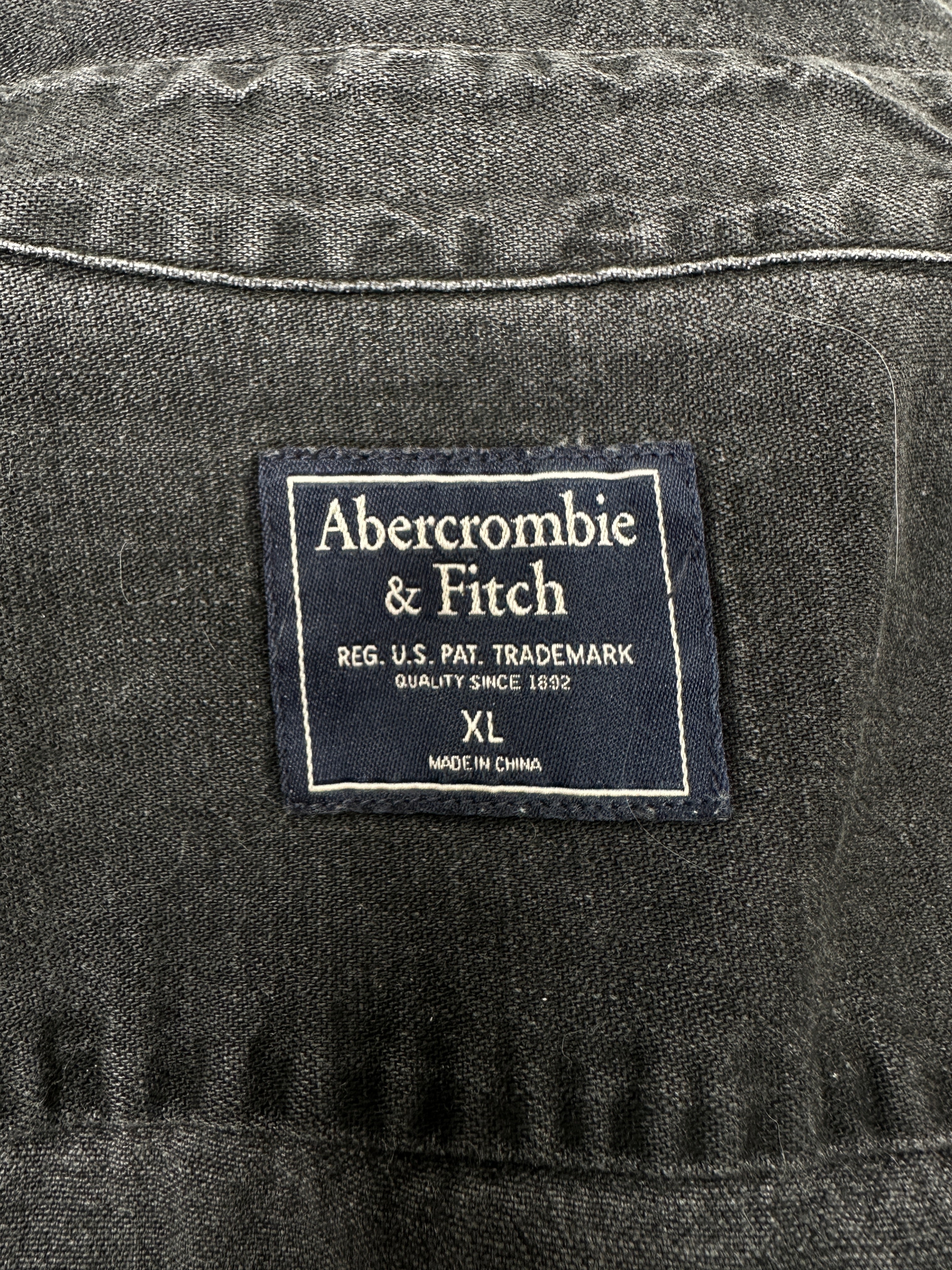 Abercrombie & Fitch washed black denim shirt - size XL