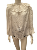 Ulla Johnson white lace blouse - size 40