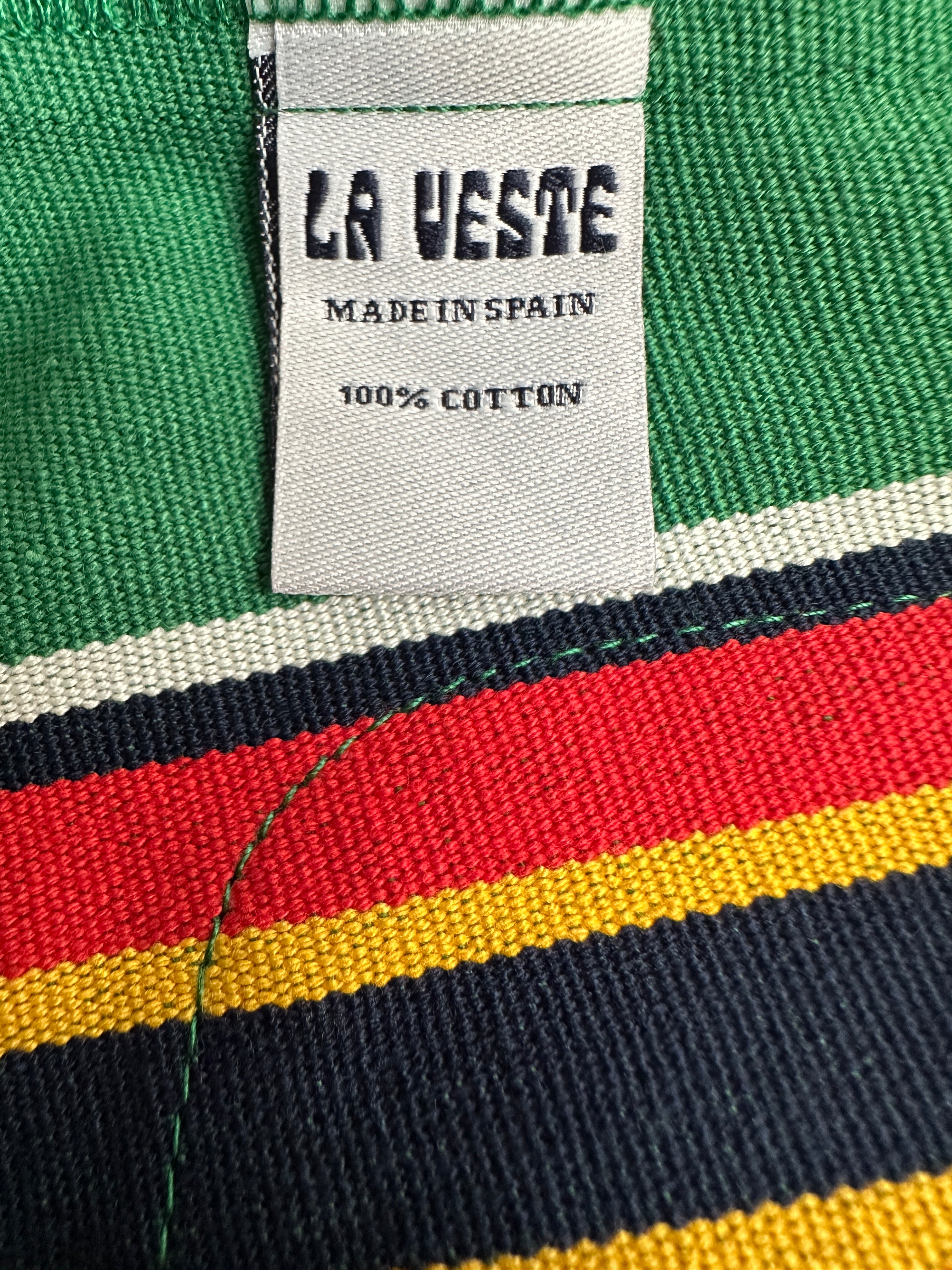 La Veste green pippi style multicolor striped cotton pants - size M