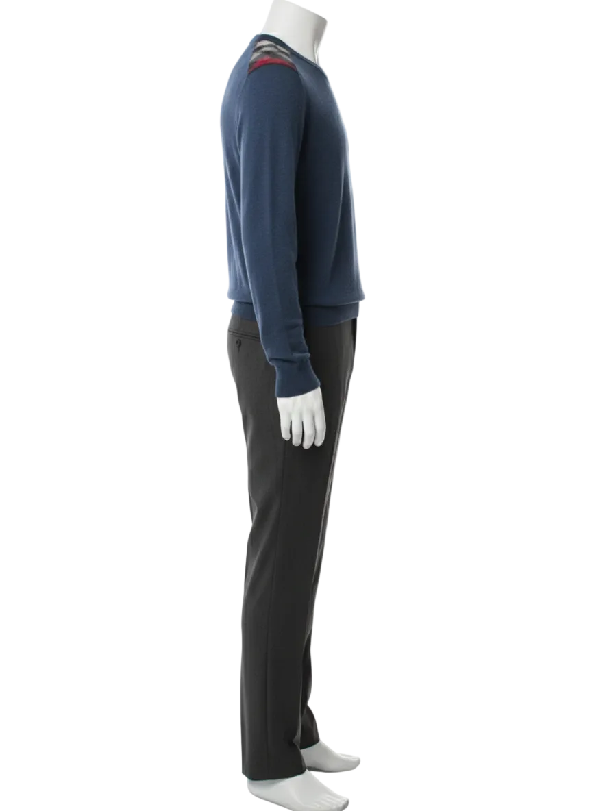 Burberry navy blue cashmere blend sweater - size XL