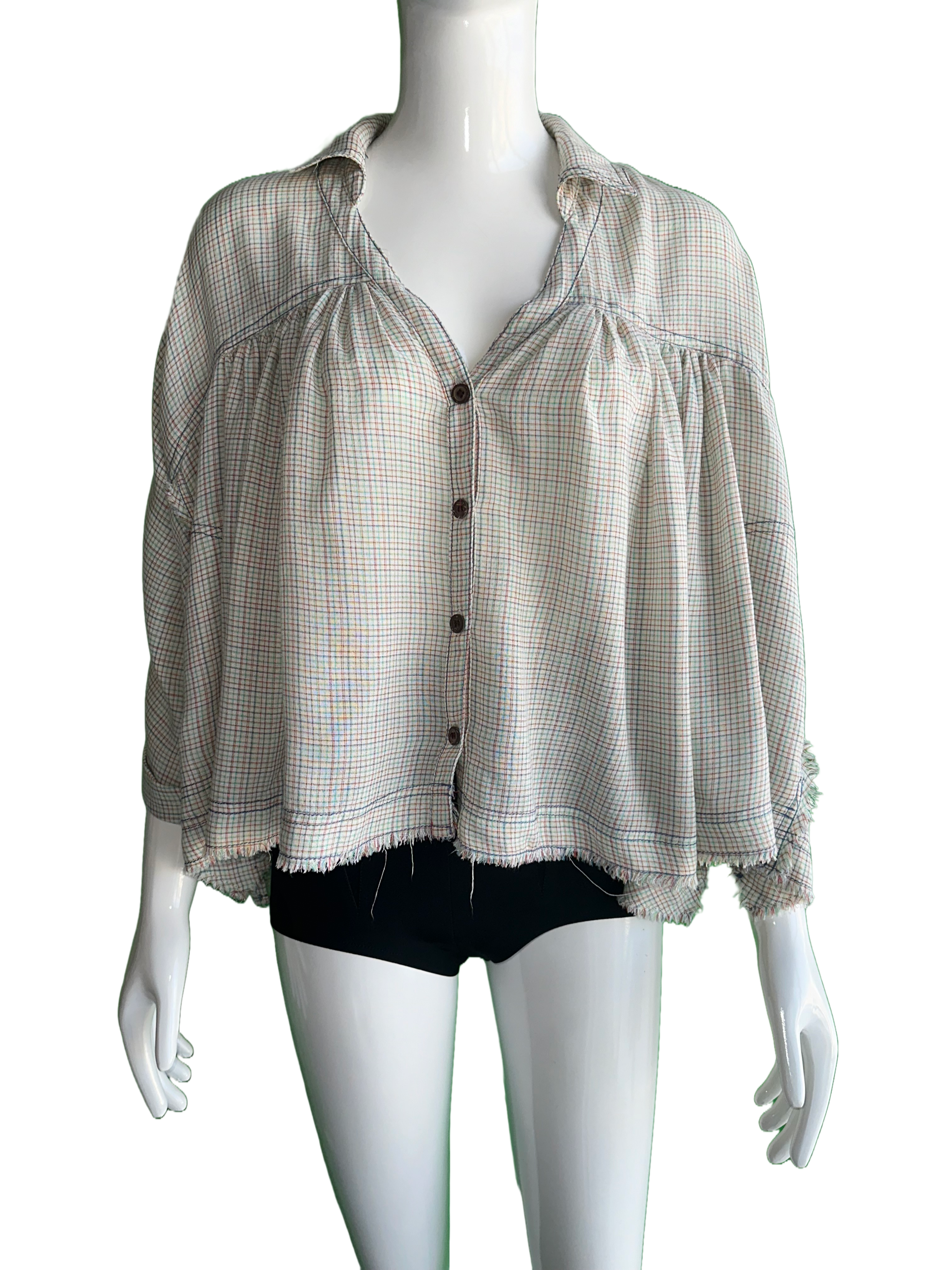 We the free plaid blouse - size 36