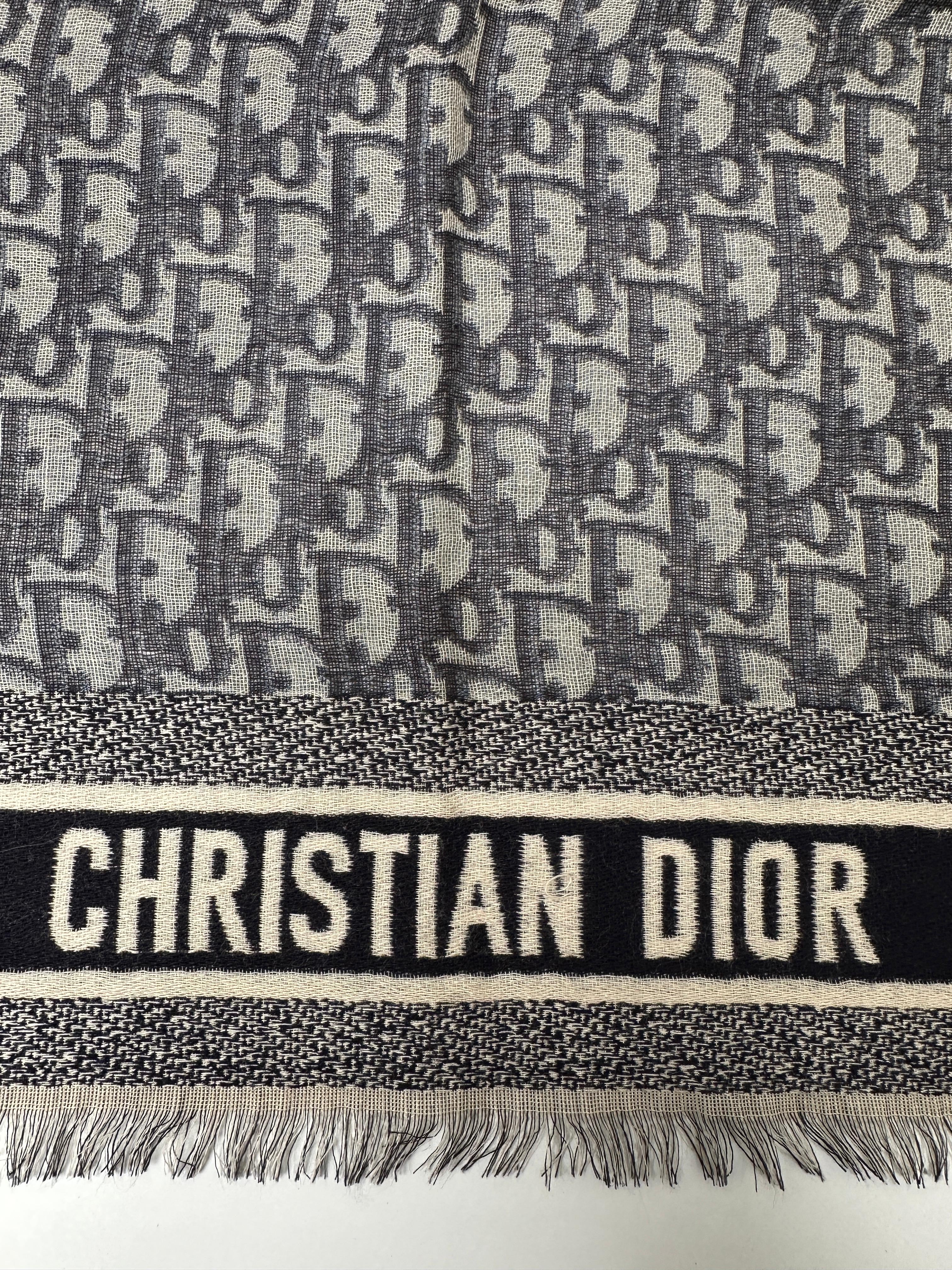 Dior oblique jacquard shawl