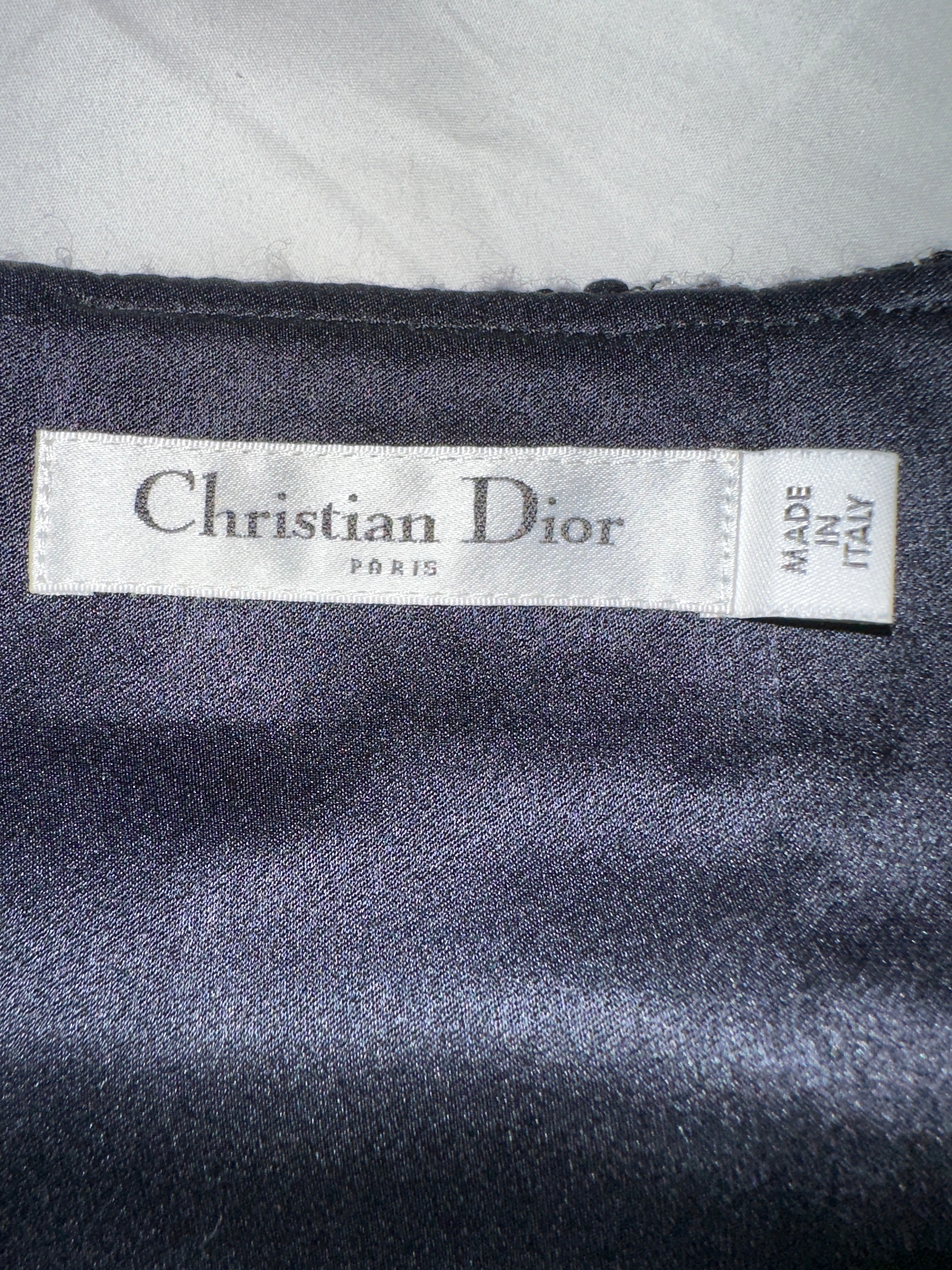 Dior tweed-effect skirt, sequins and stripes - size 34