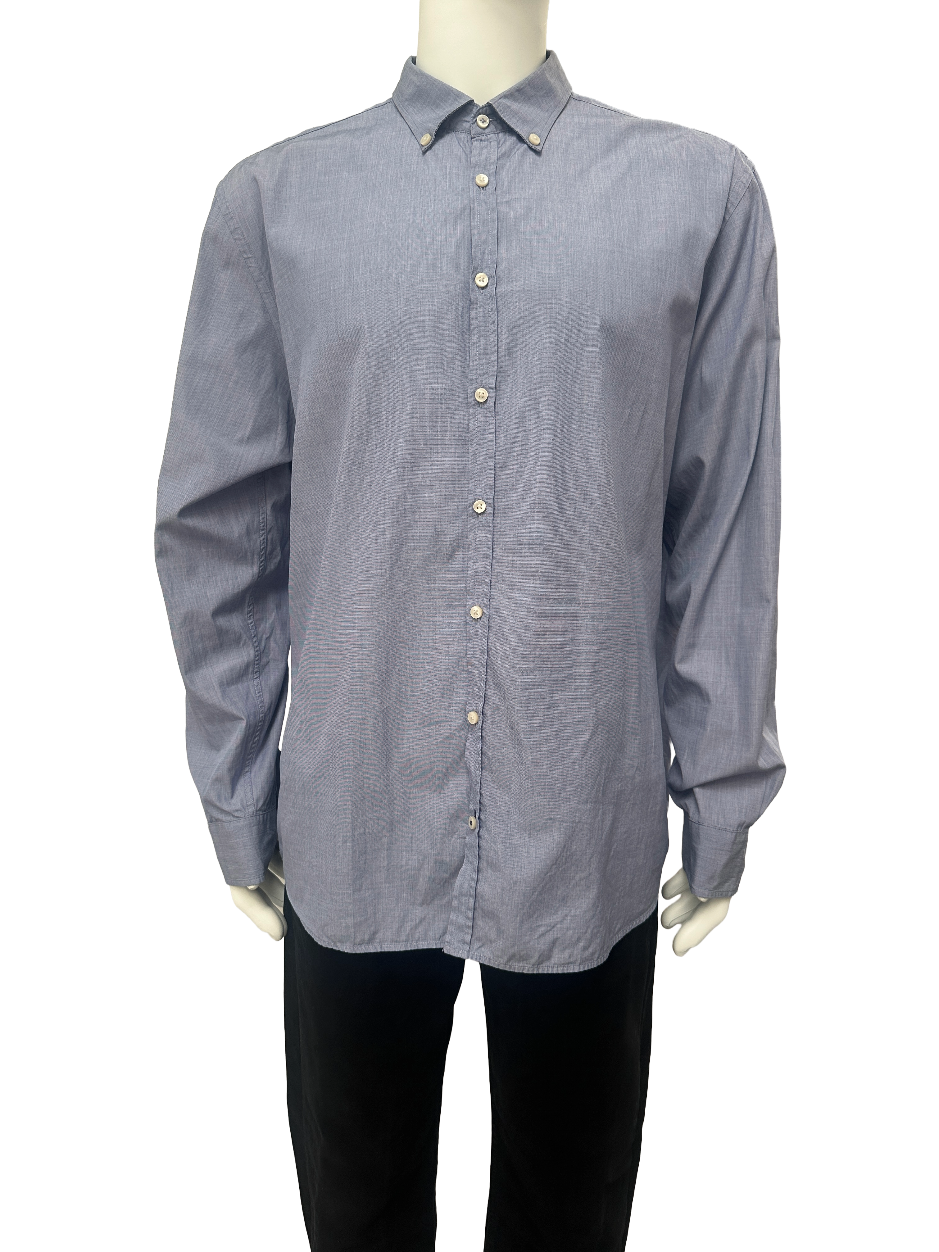 Tommy Hilfiger light blue button-down cotton shirt - size XXL