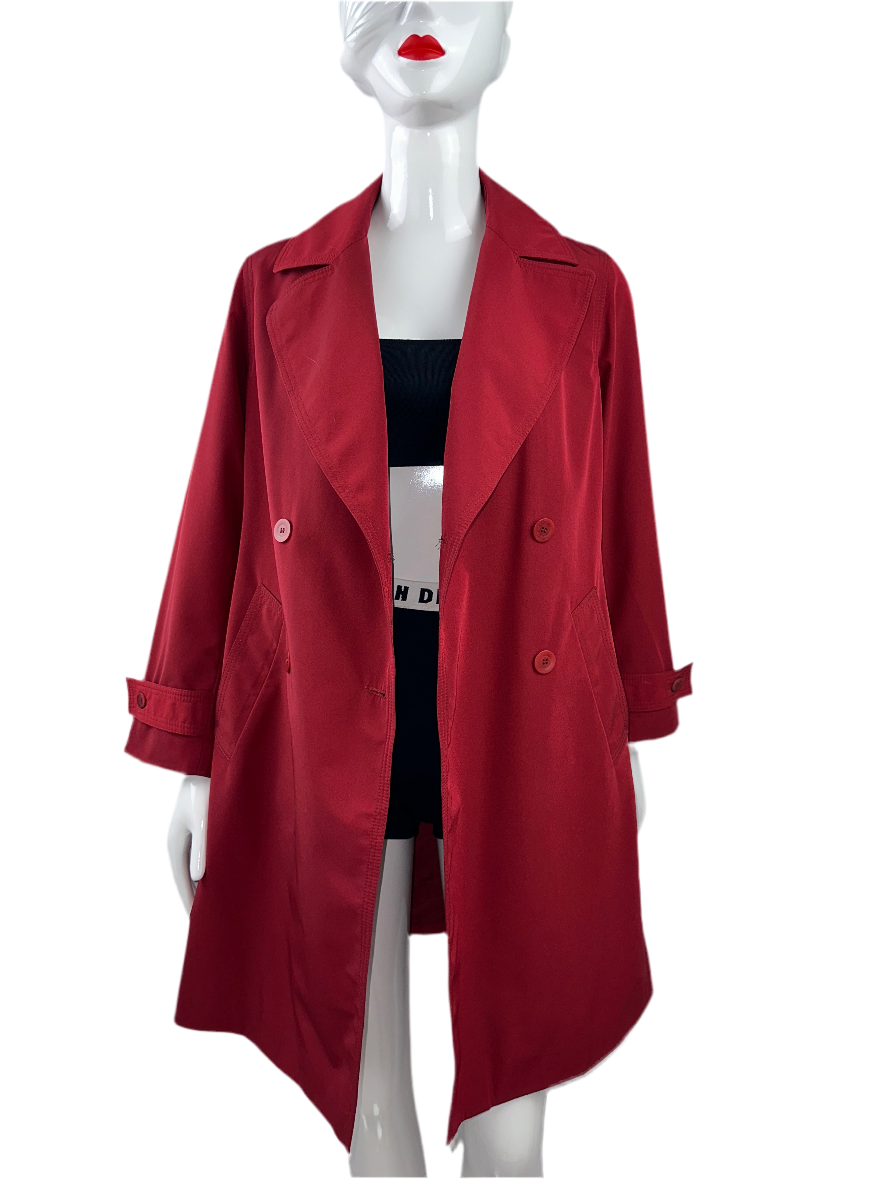Gerard Darel red trench coat with waist belt - size 36