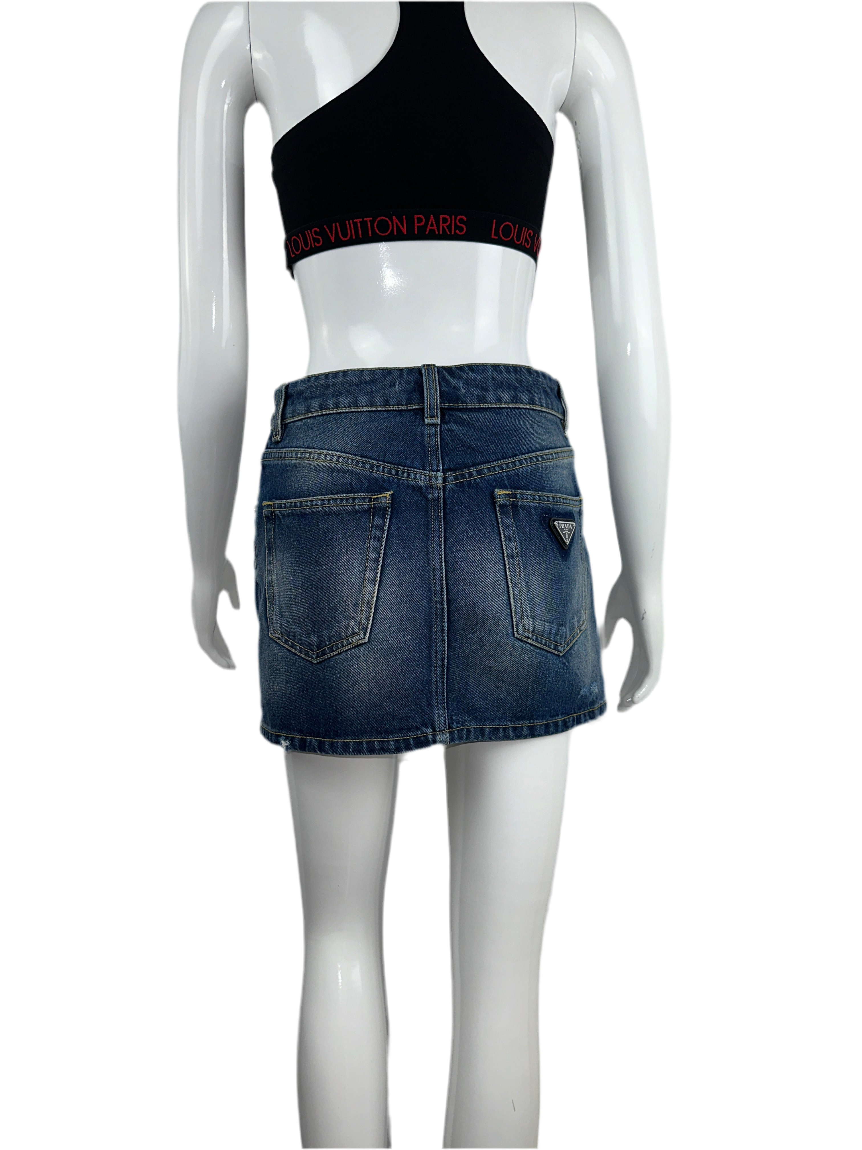 Prada denim mini skirt - size 34