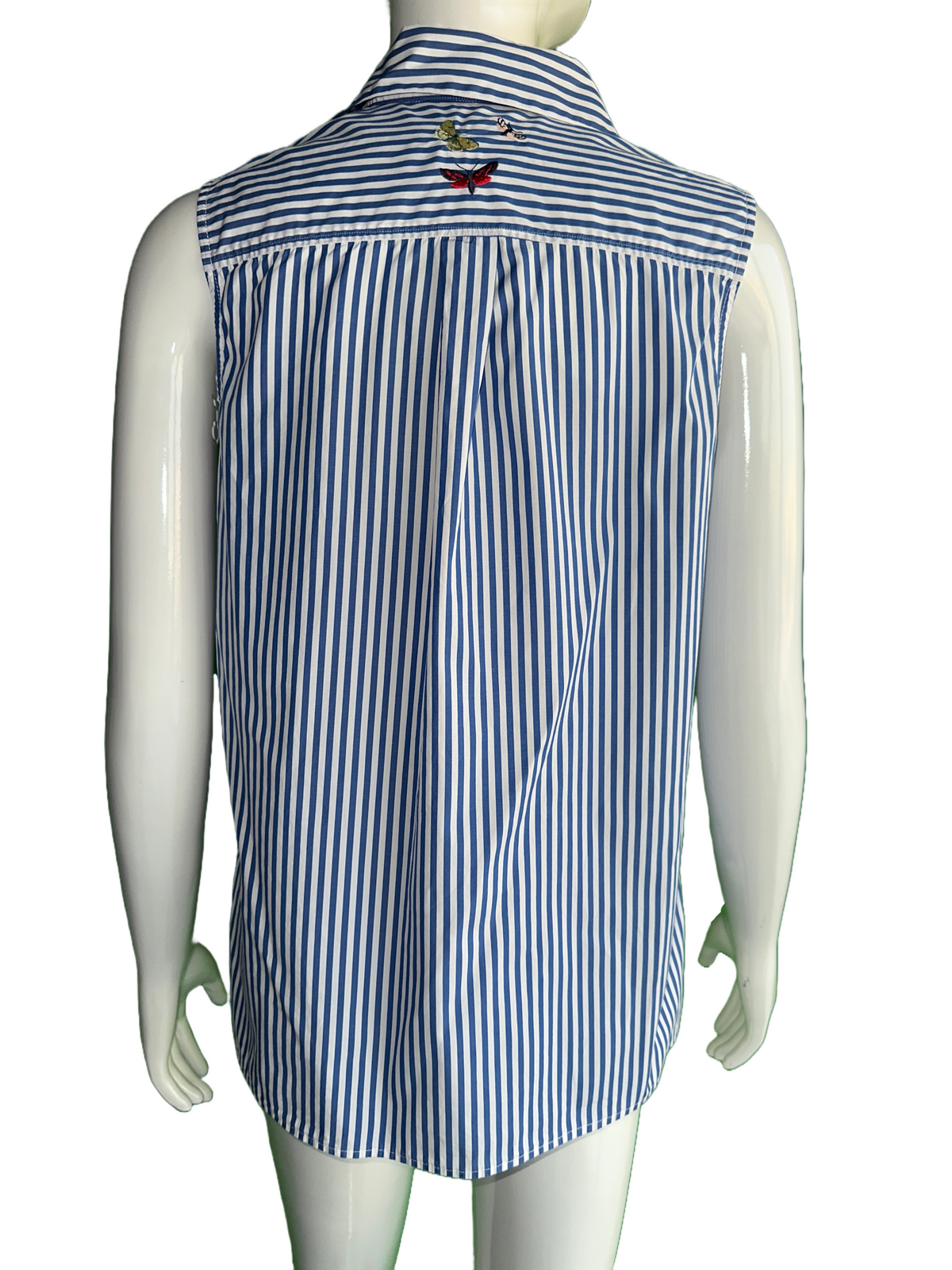 Weekend by Max Mara white and blue striped blouse - size 36