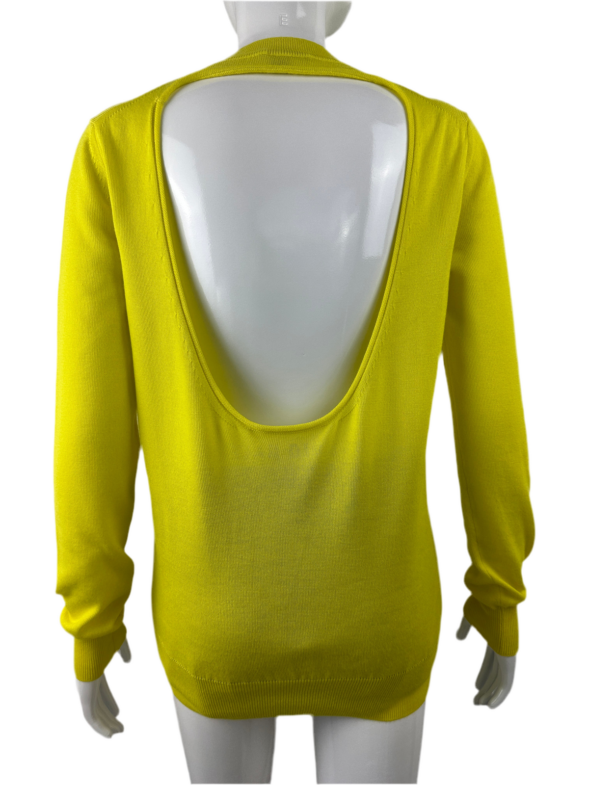 Louis vuitton yellow sweater with open back - size 34