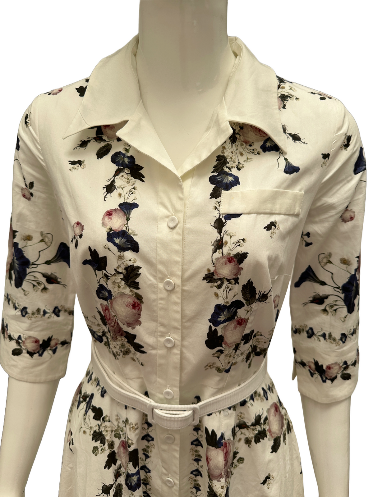 Erdem Kasia white floral dress - size 36