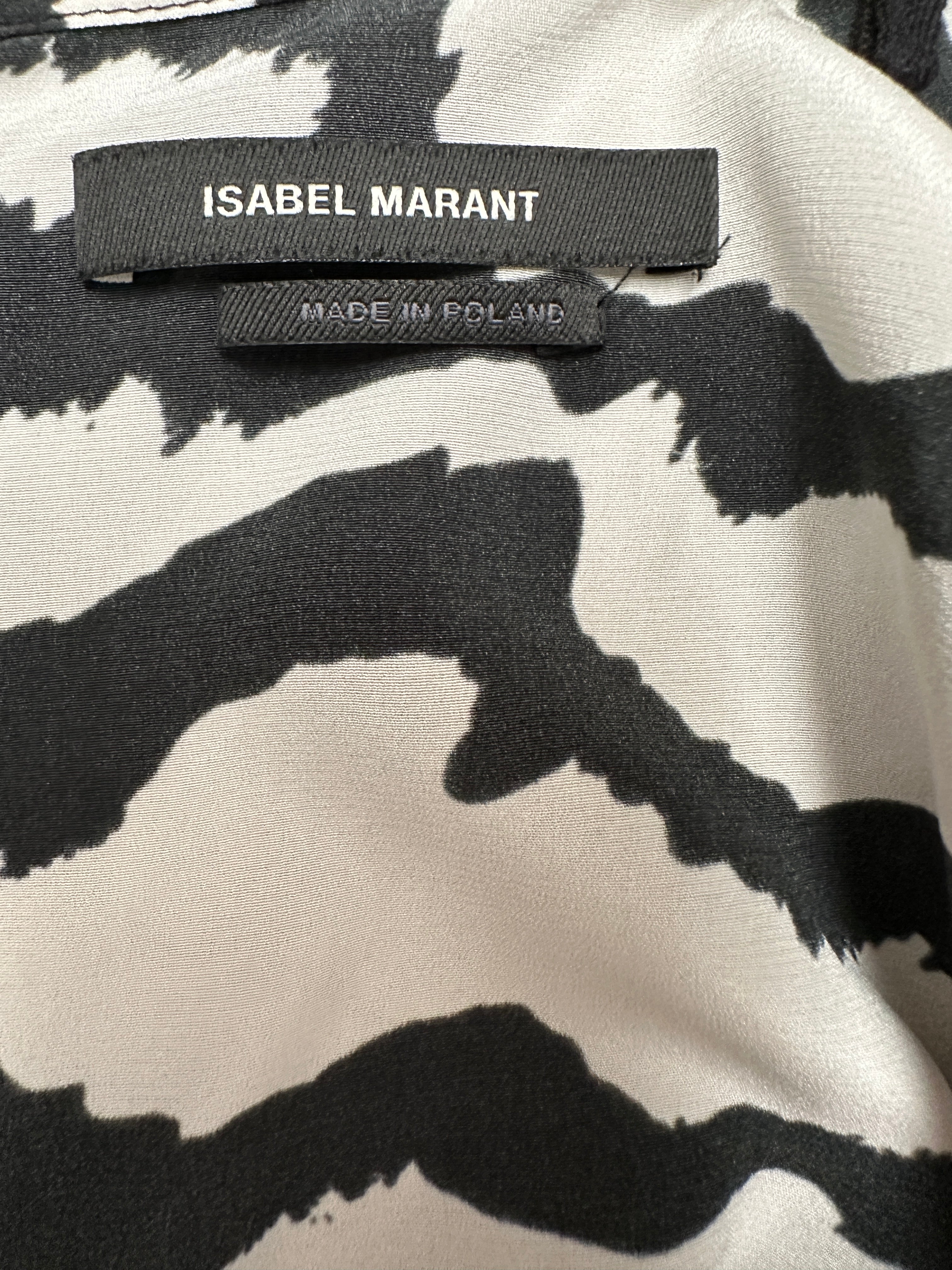 Isabel Marant zebra Frea print drapped dress - size 38