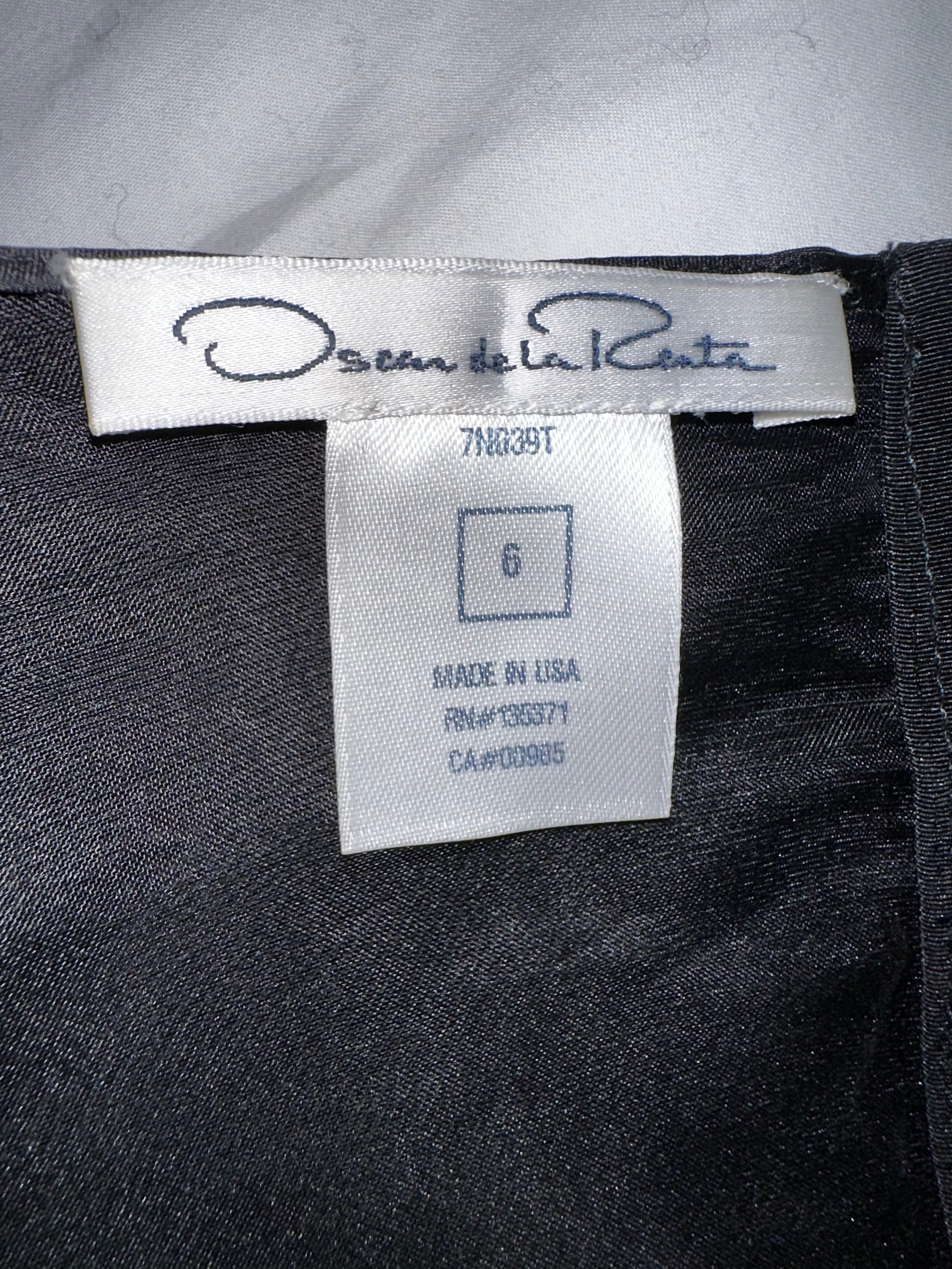 Oscar de la Renta structured black crop top - size 38
