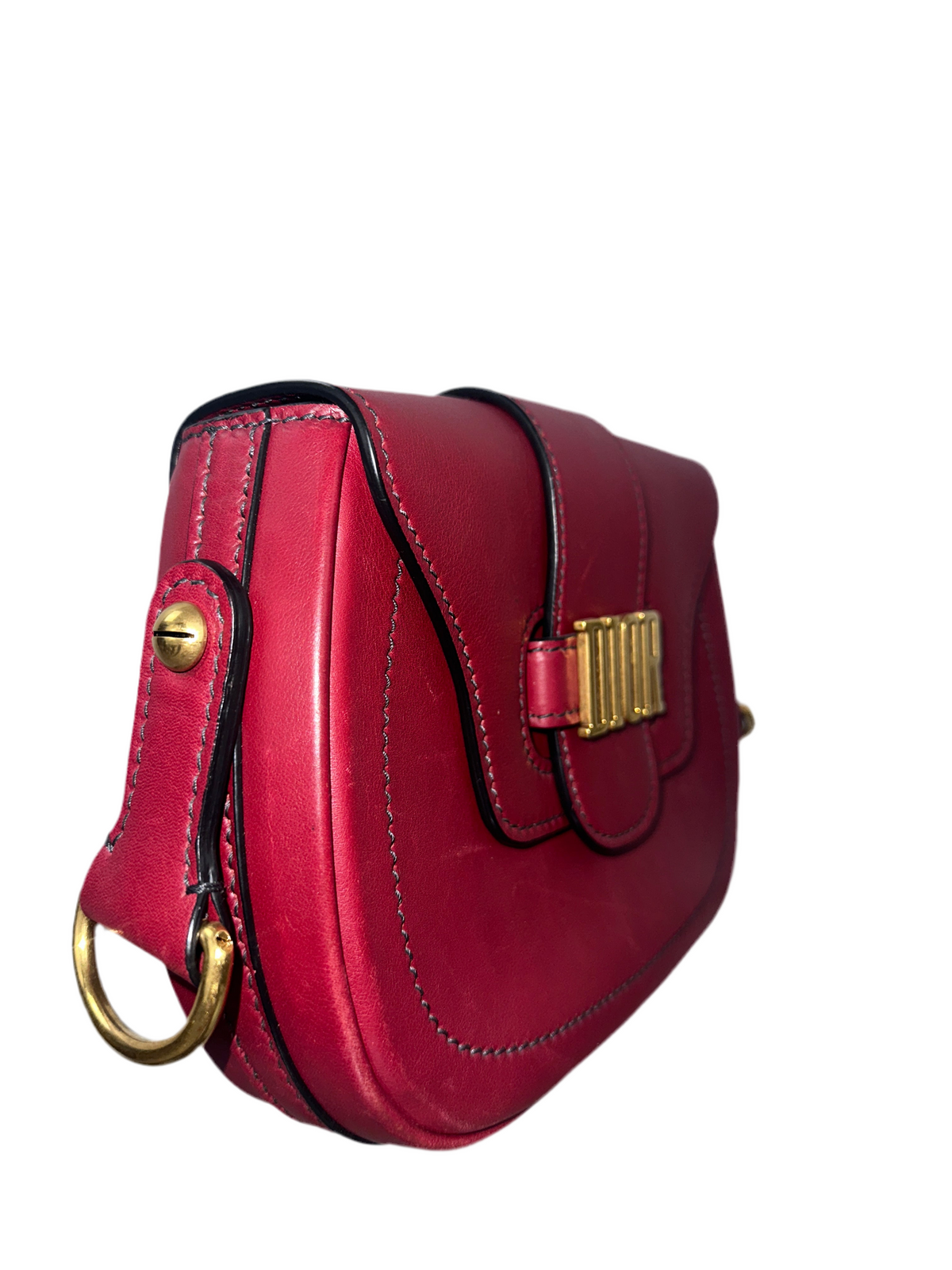 Dior red leather D-Fence crossbody bag