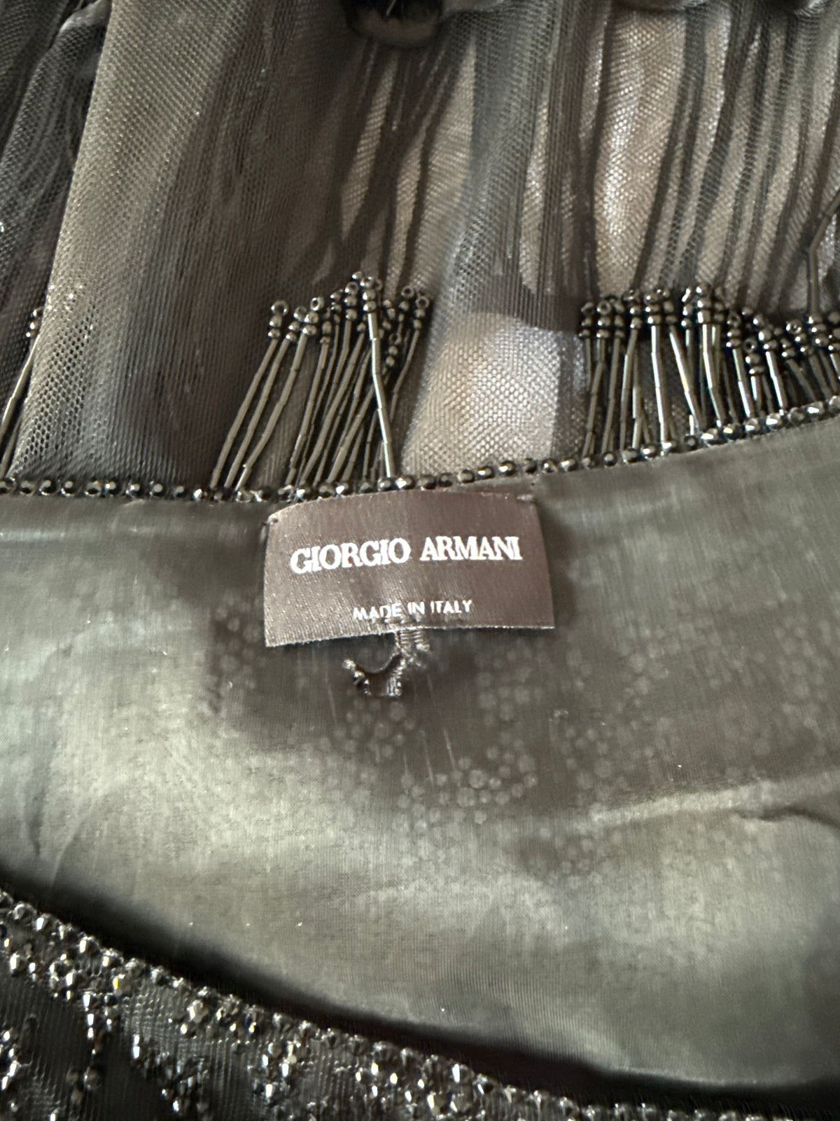 Giorgio Armani crystal embroidered dress - size 40