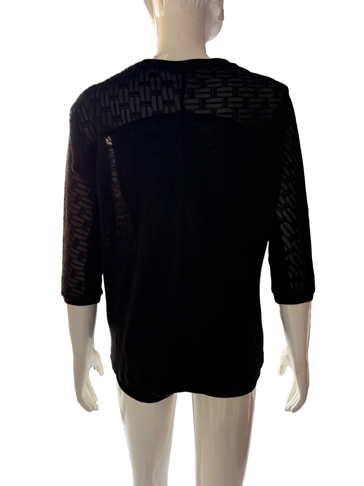 IKKS black tee shirt with geometric pattern - size 36