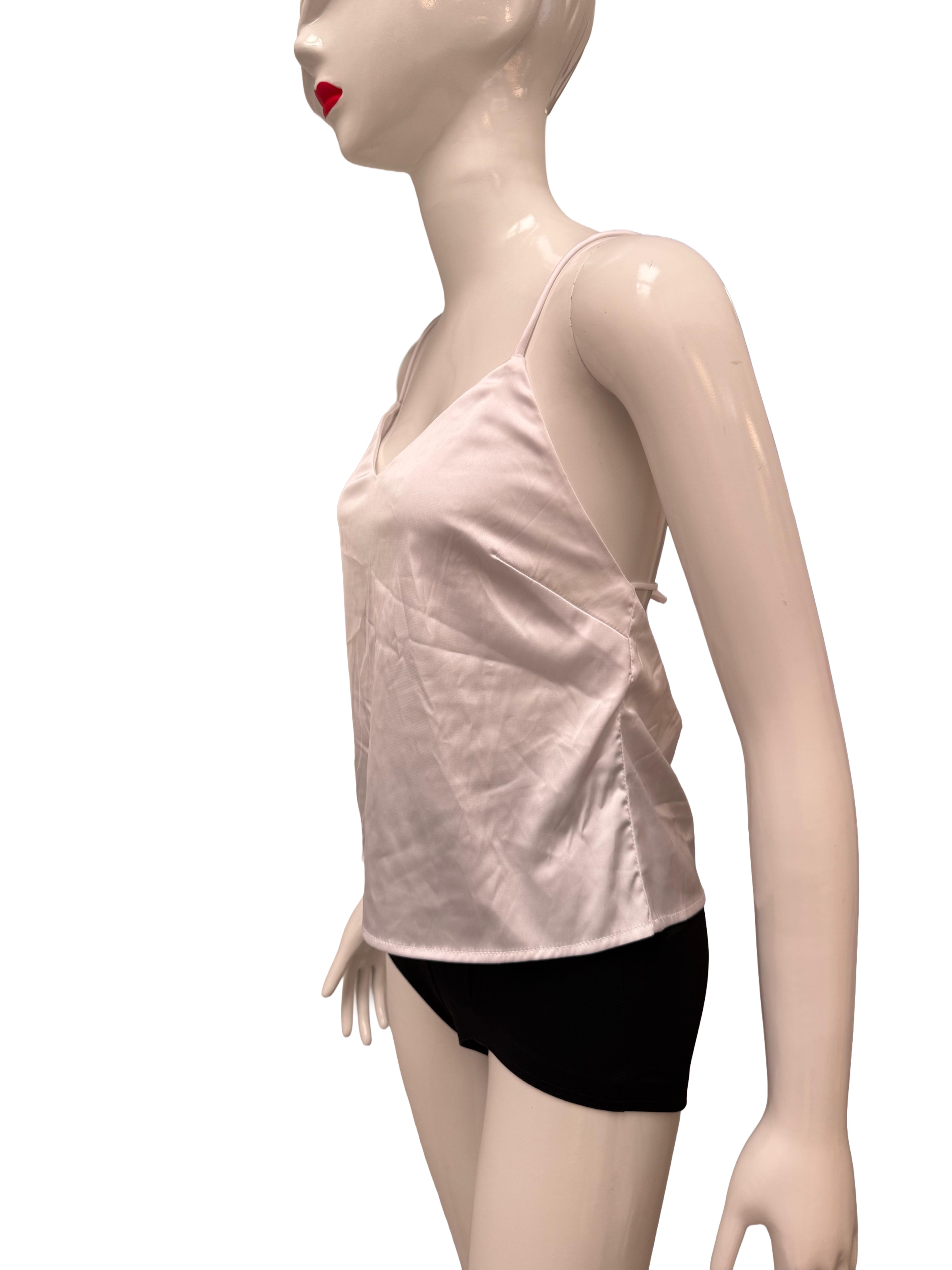 Etophe Studios white satin crop top - size L