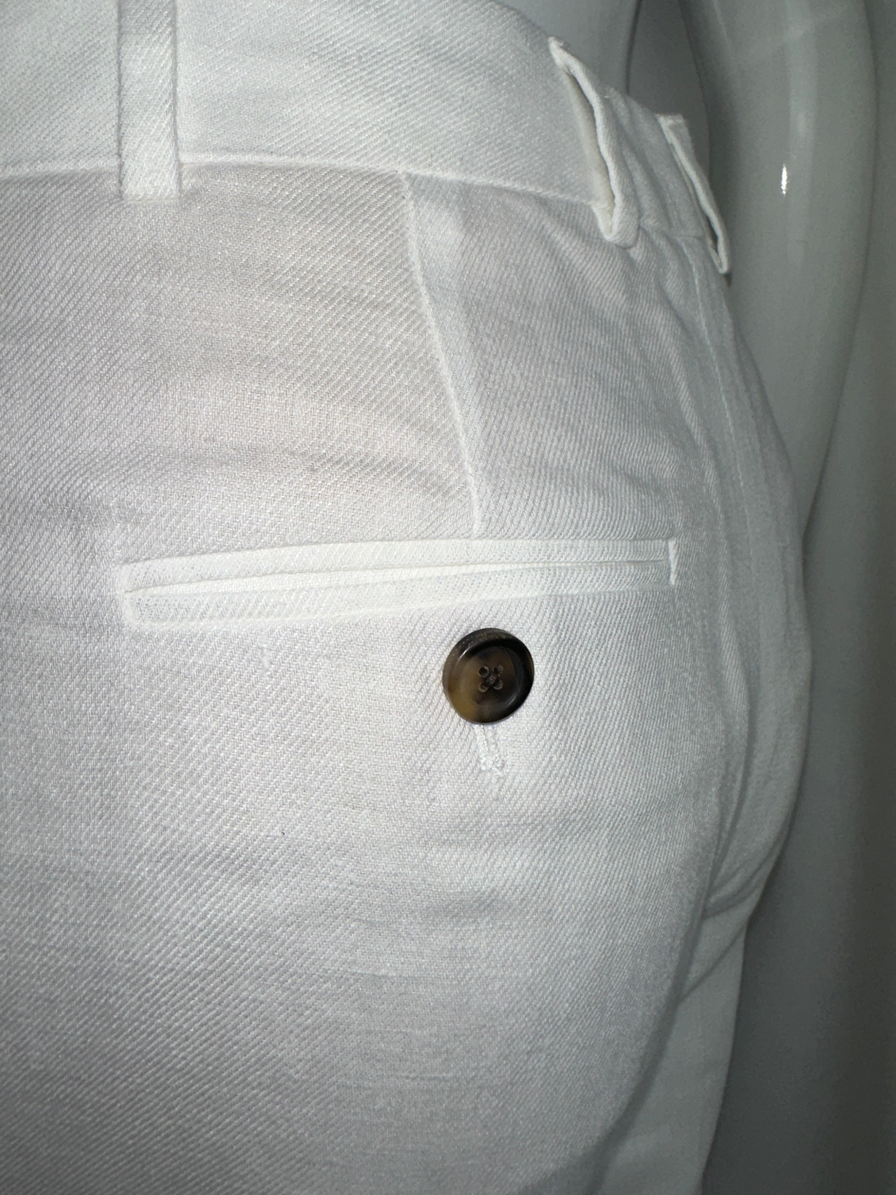 Loro Piana white straight-leg pants - size 38
