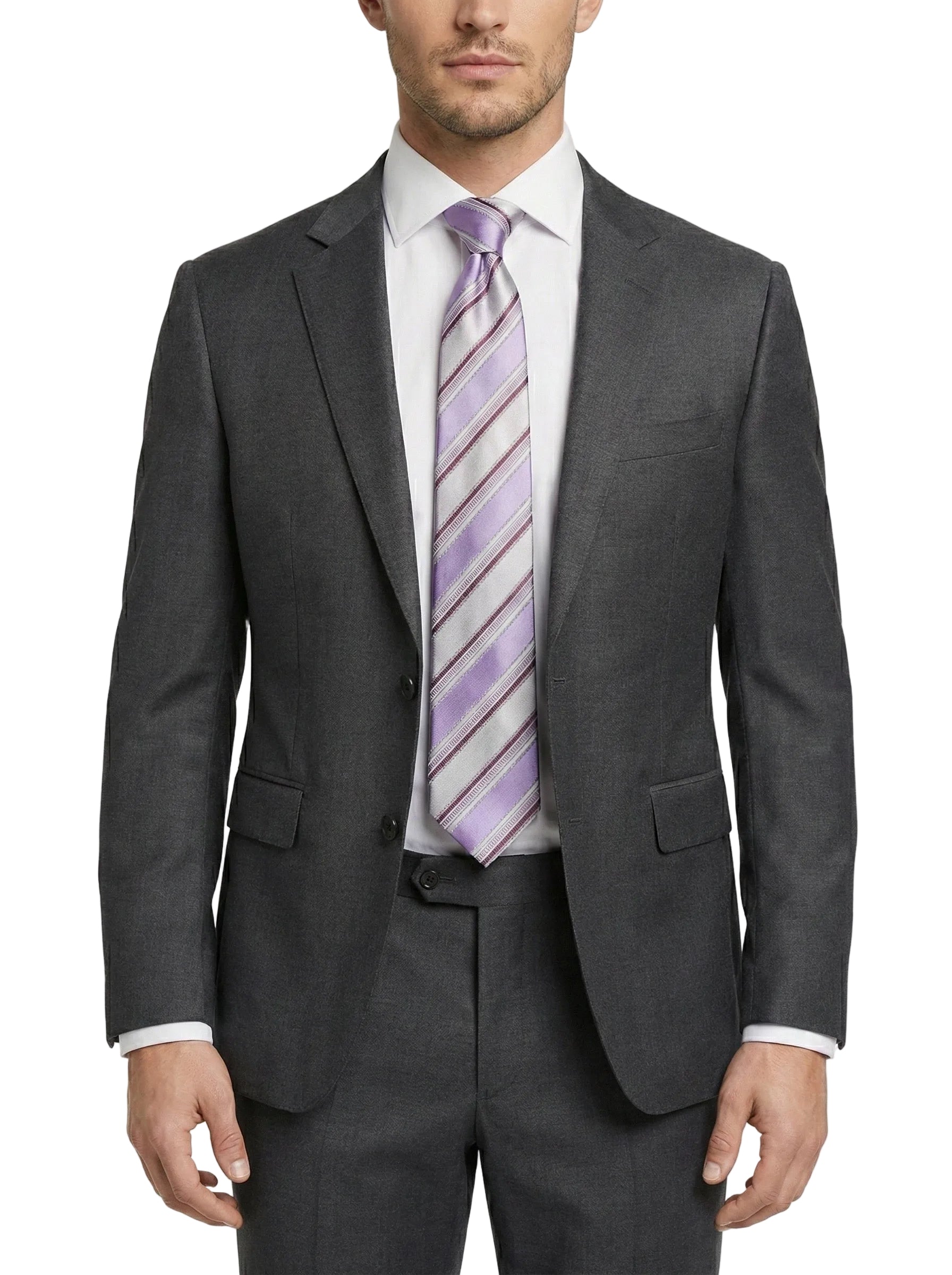 Ermenegildo Zegna silk tie (lavender stripes)